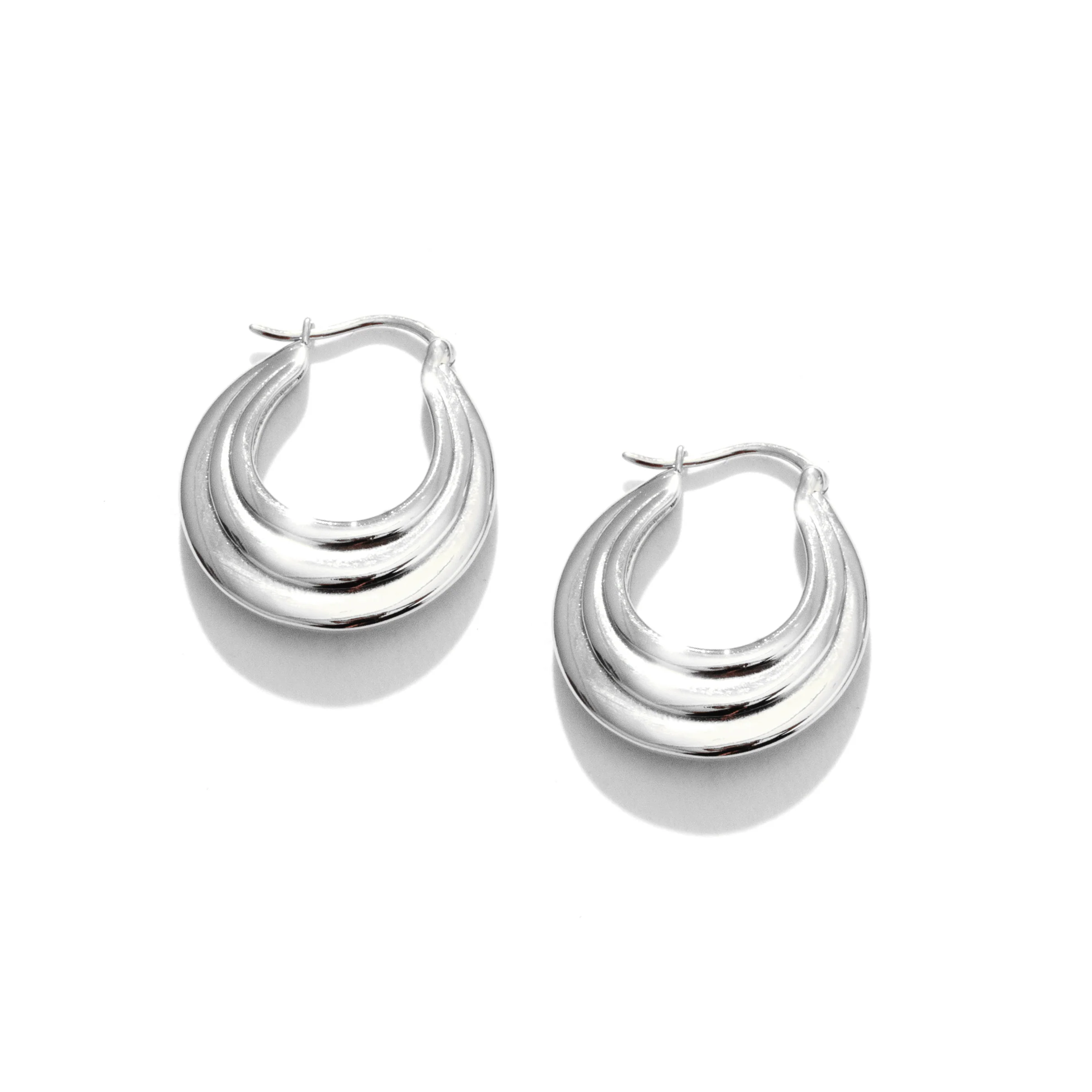 Amalie Silver Hoop Earrings