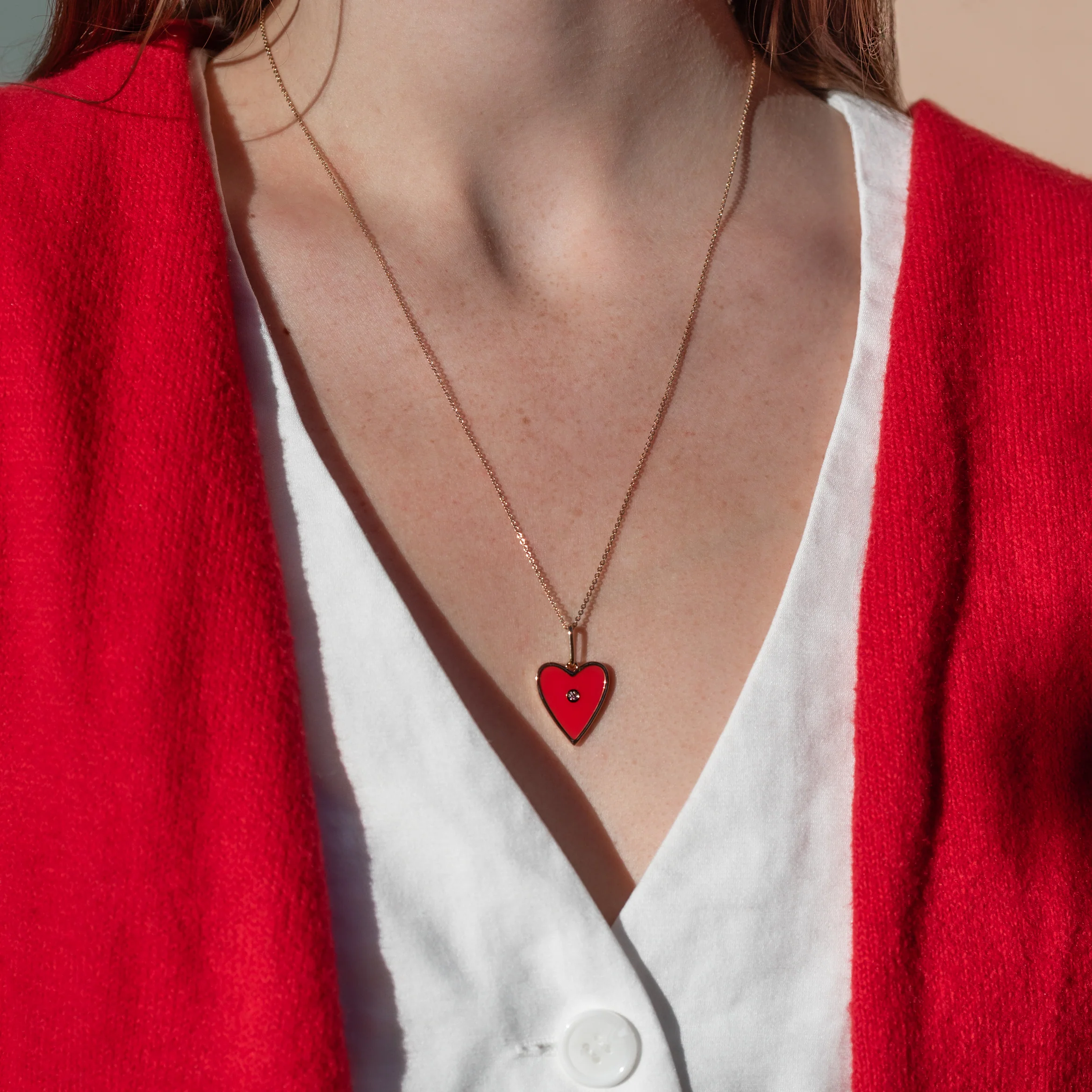 Amaya Red Enamel Heart - Image 3