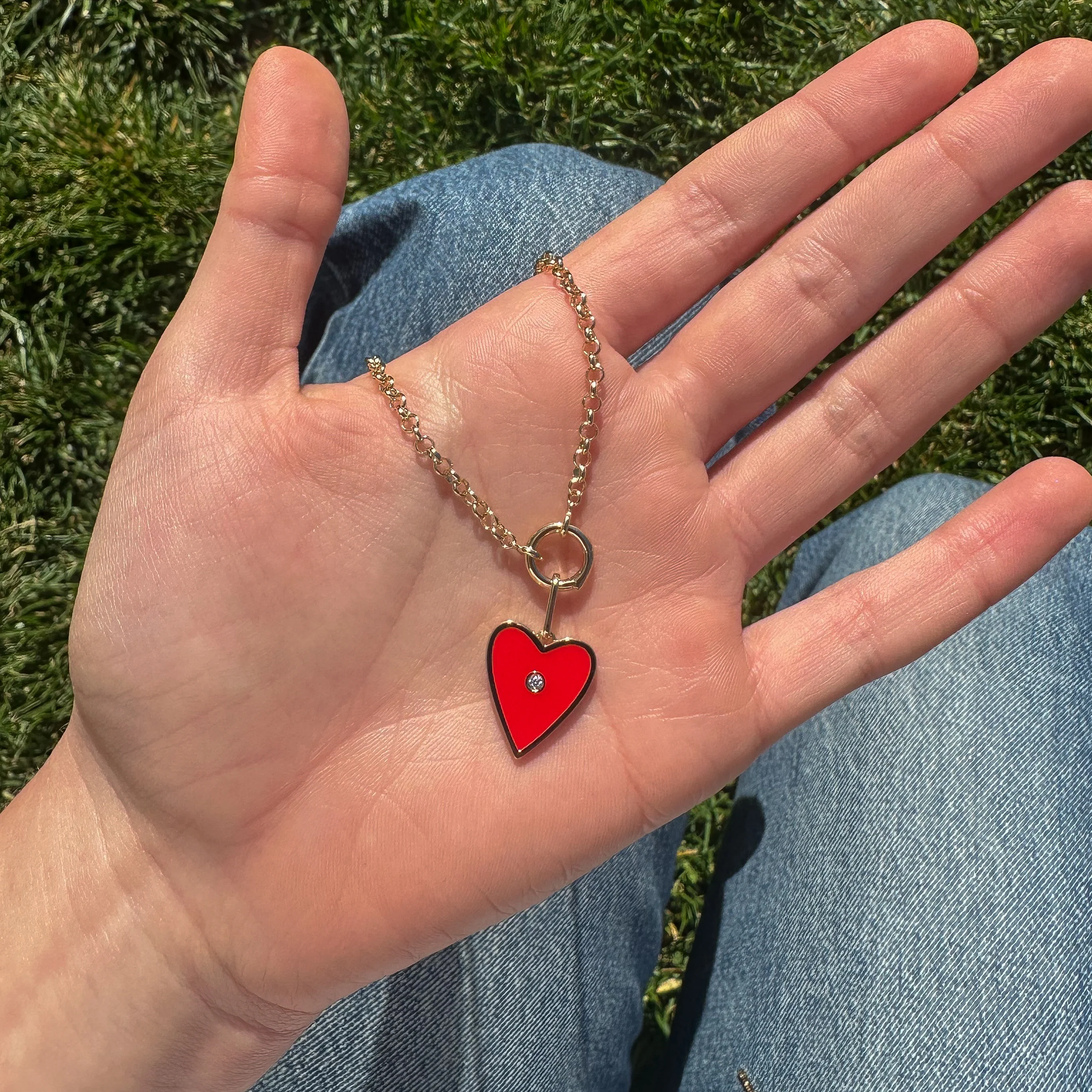 Amaya Red Enamel Heart - Image 6