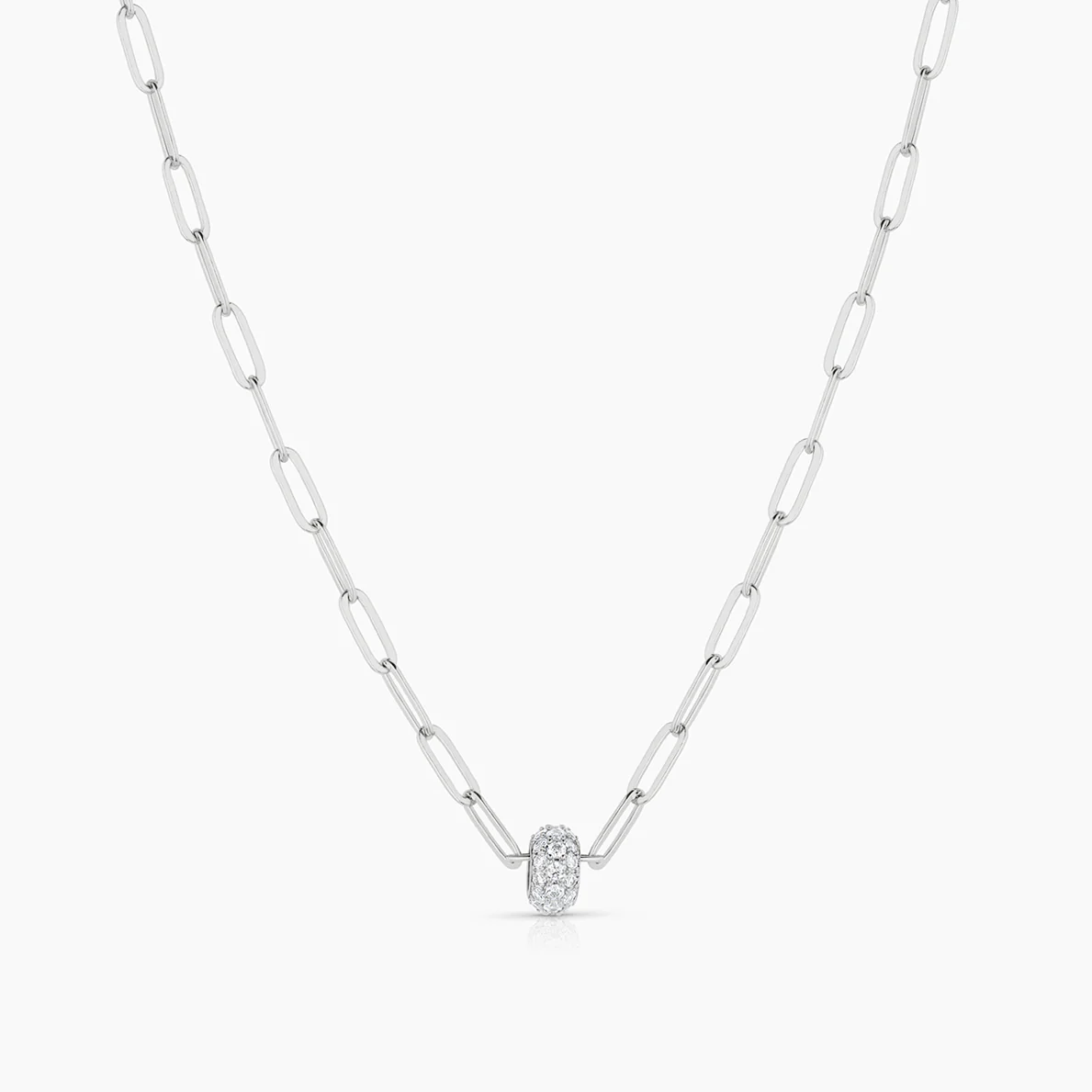 Astra Pavé Paperclip Necklace - Image 5