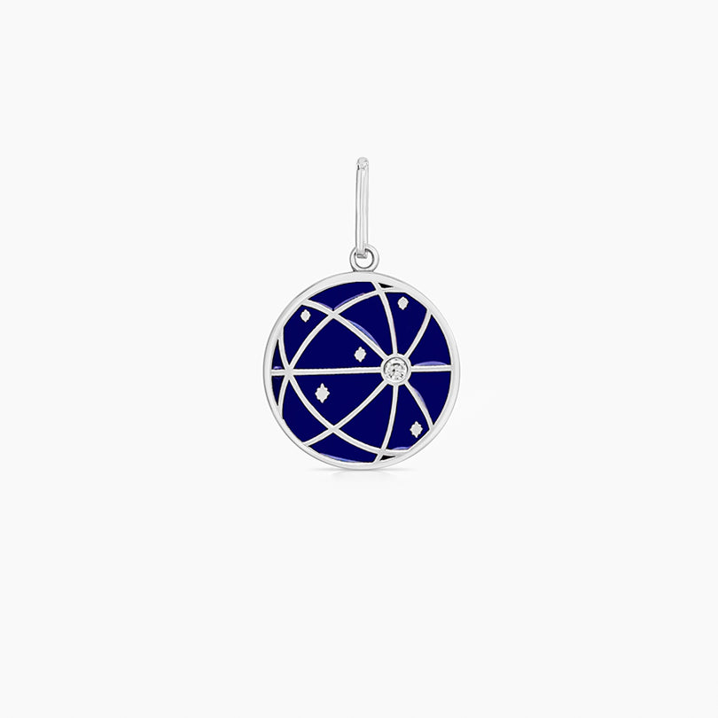 Atlas Blue Enamel Charm