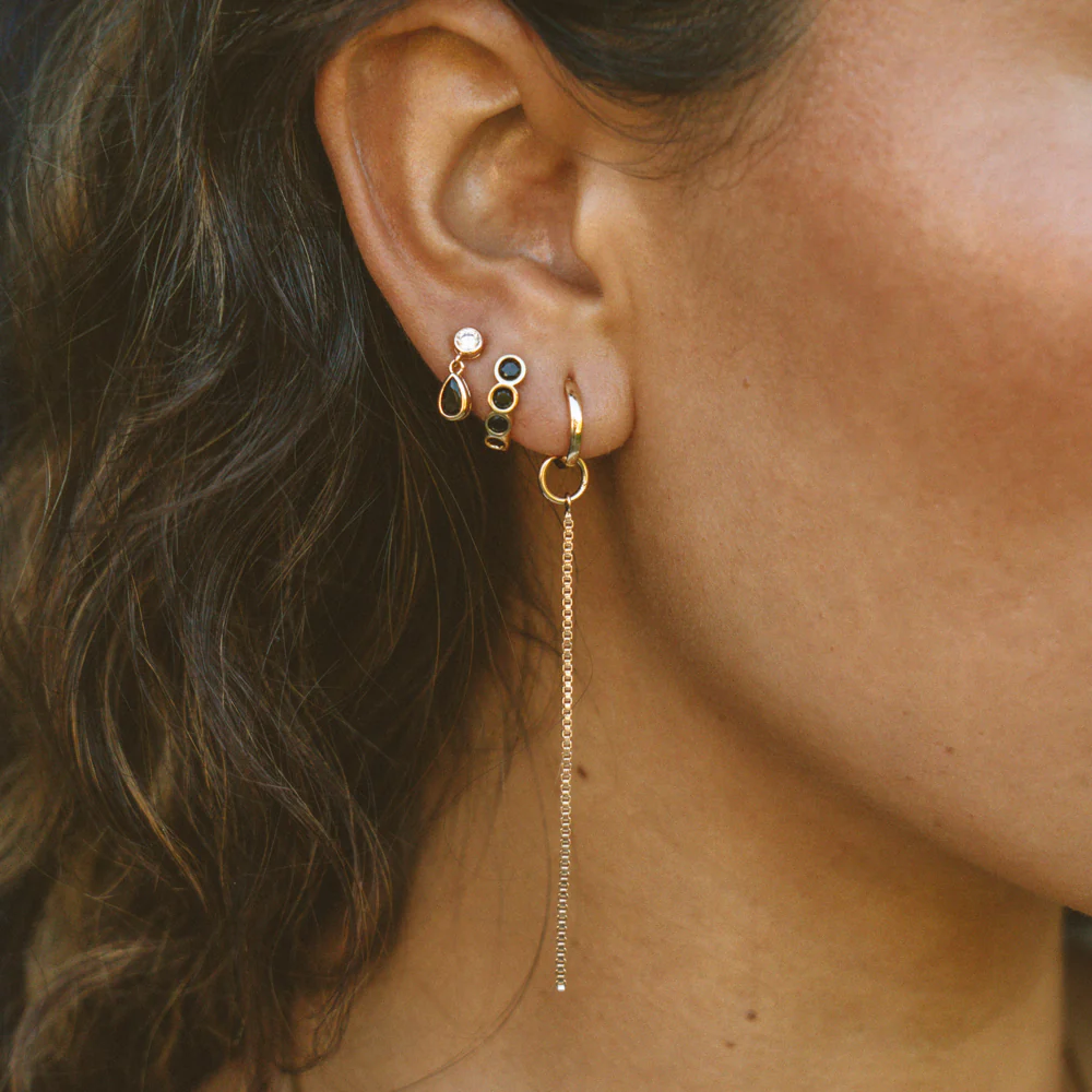 Aya Drop Hoop Earrings - Image 4
