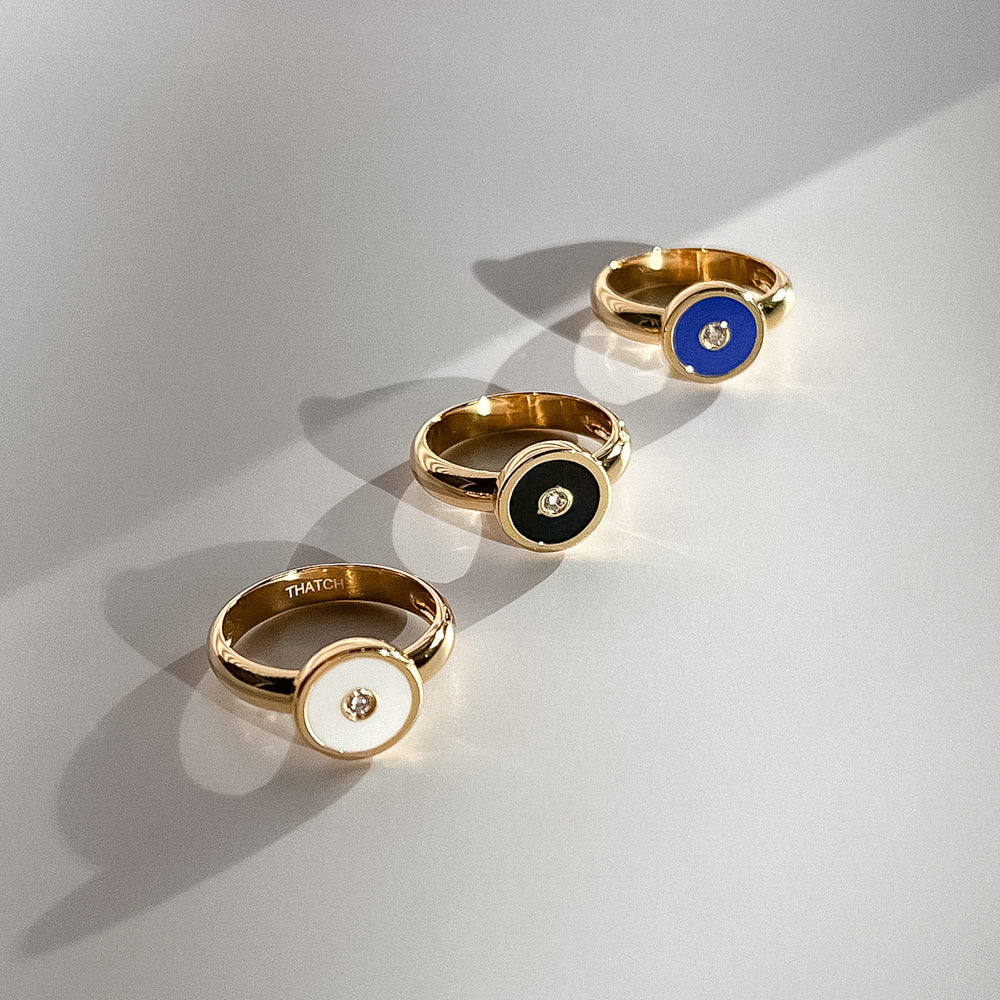 Balia Blue Enamel Ring - Image 4