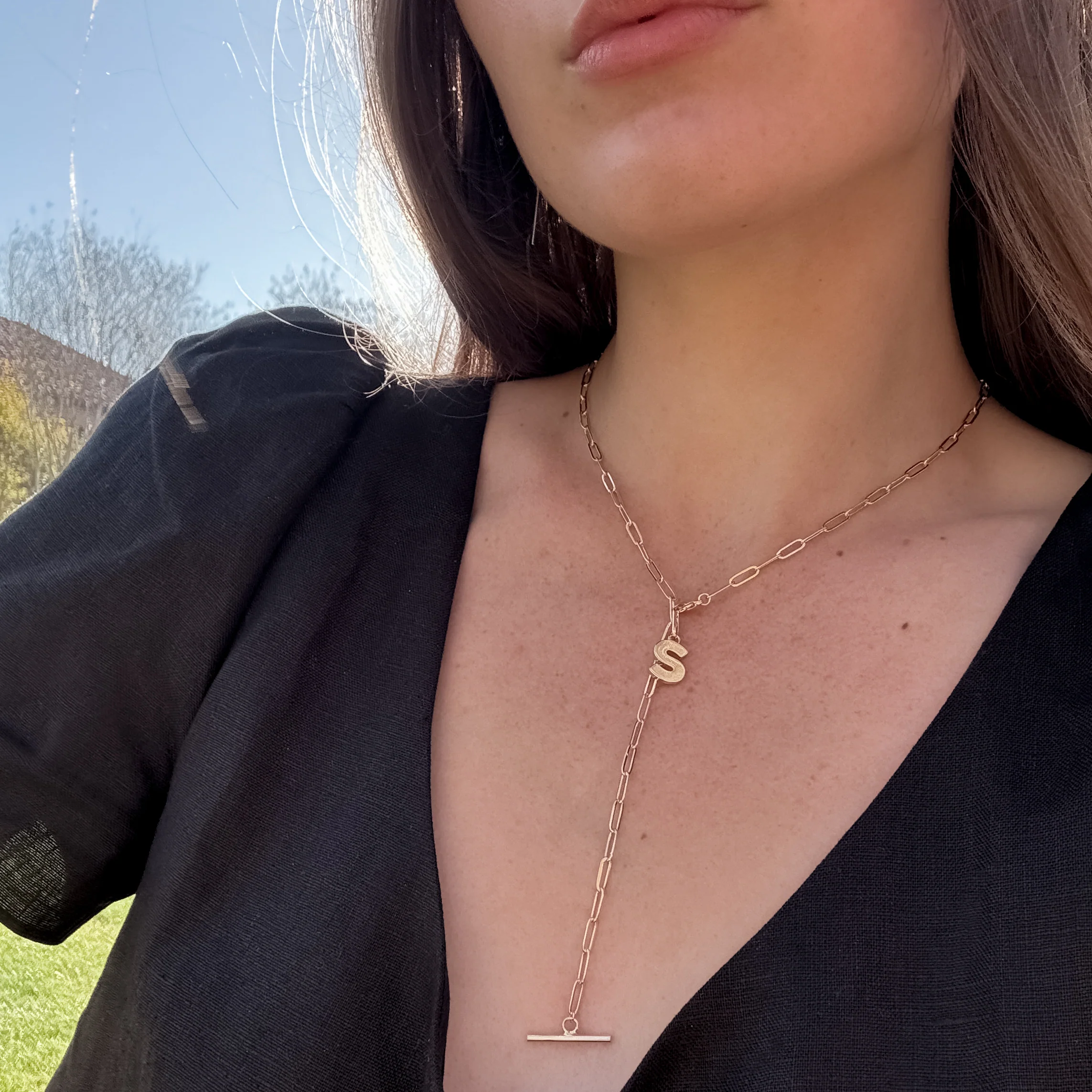 Be You Initial Lariat Necklace - Image 26