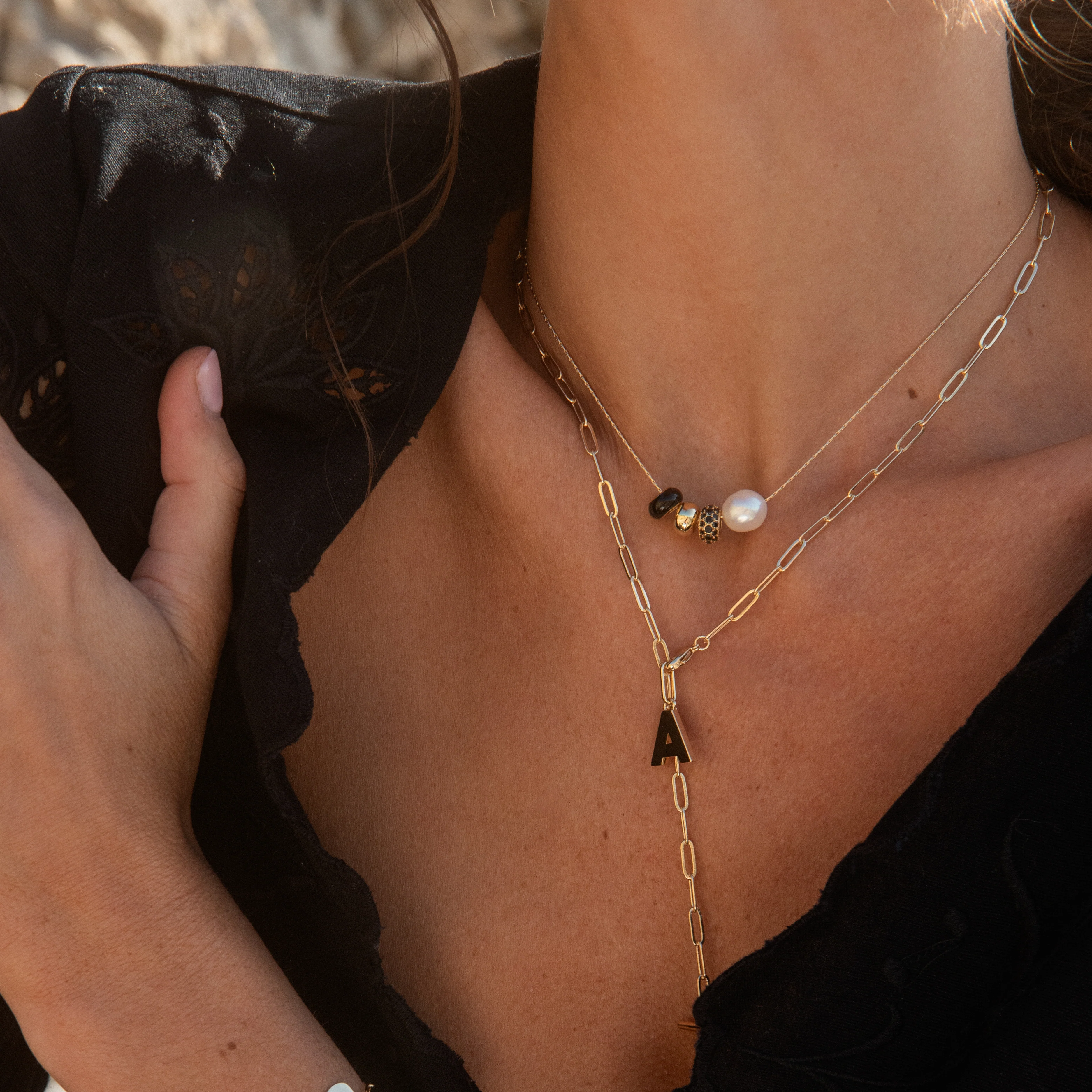 Be You Initial Lariat Necklace - Image 3
