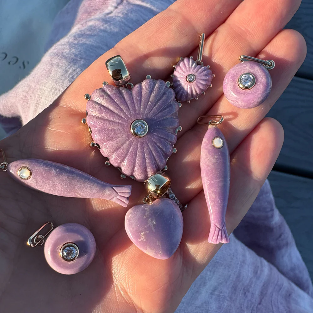 Fortuna Purple Mica Fish Colette Necklace - Image 4
