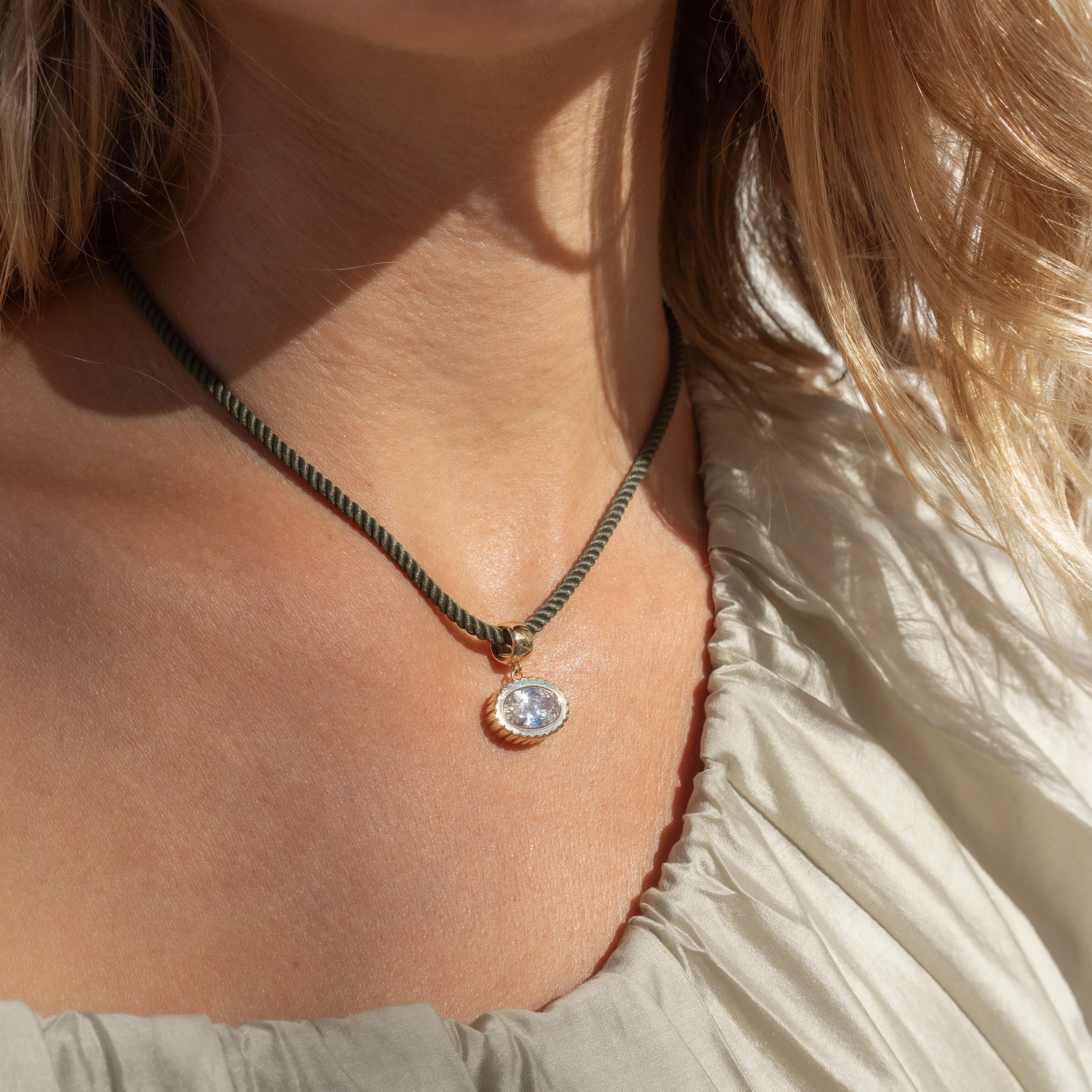 Nova Oval Cubic Zirconia Bail - Image 8