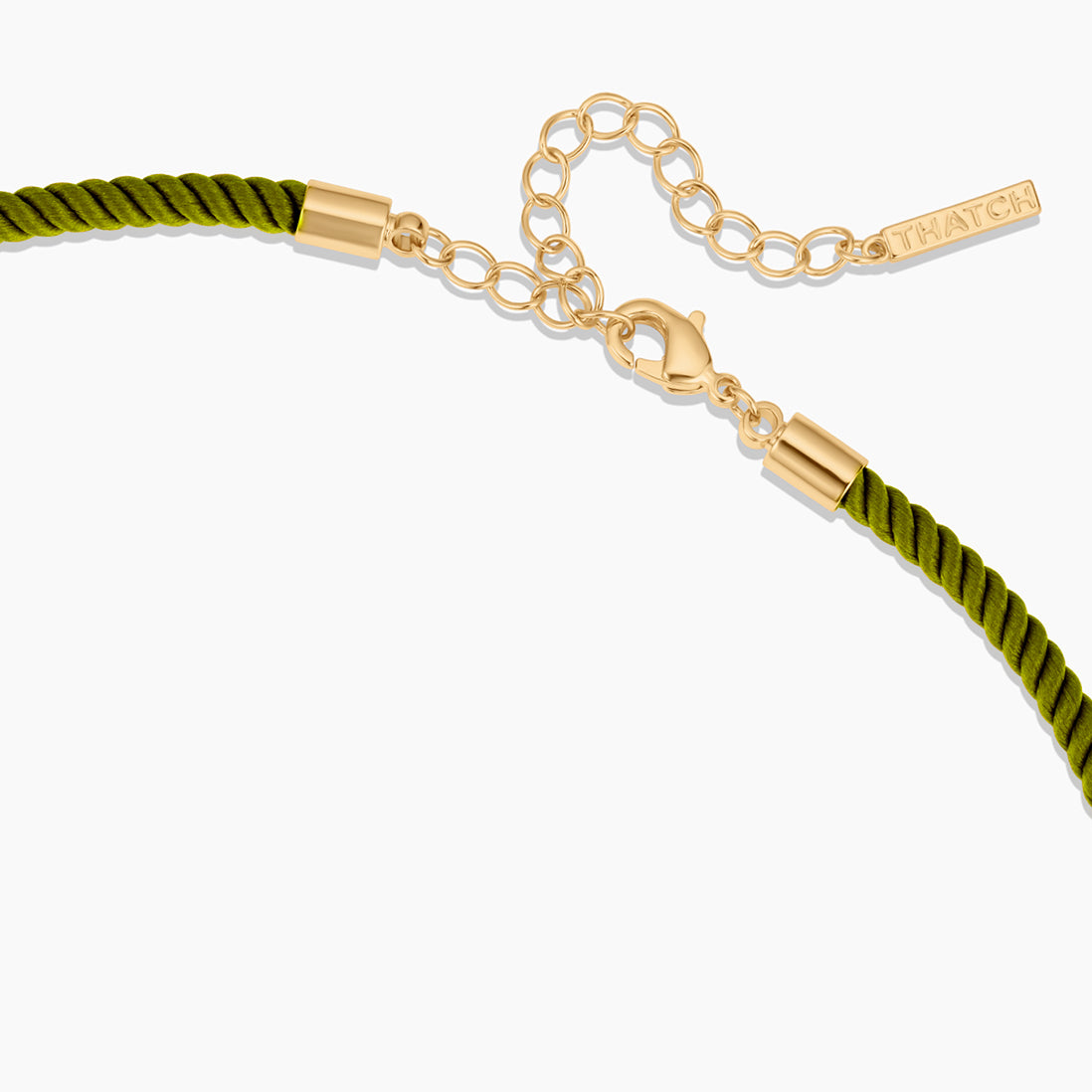 Coco Moss Silk Cord Necklace - Image 4