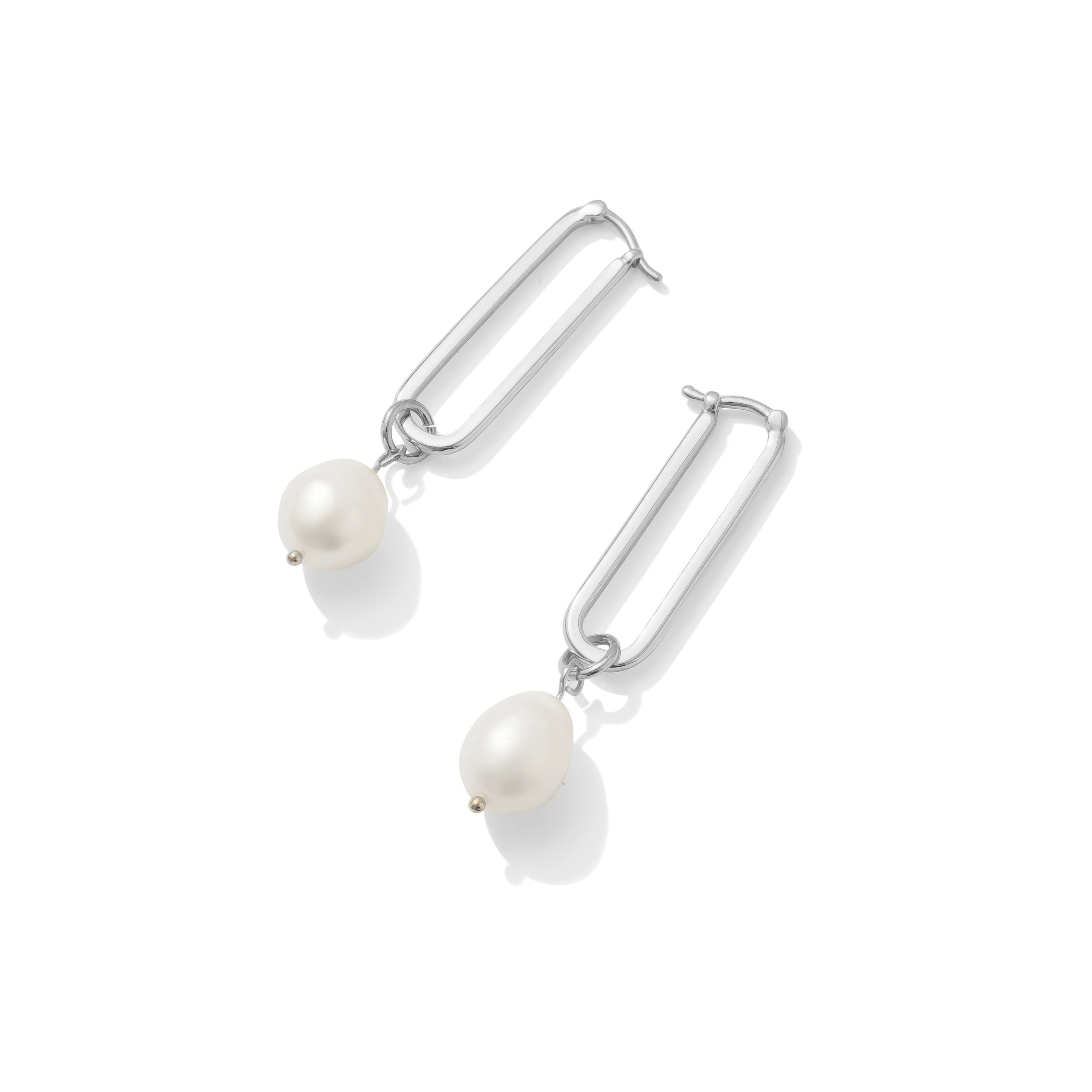 Colette Pearl Hoop Earrings - Image 3