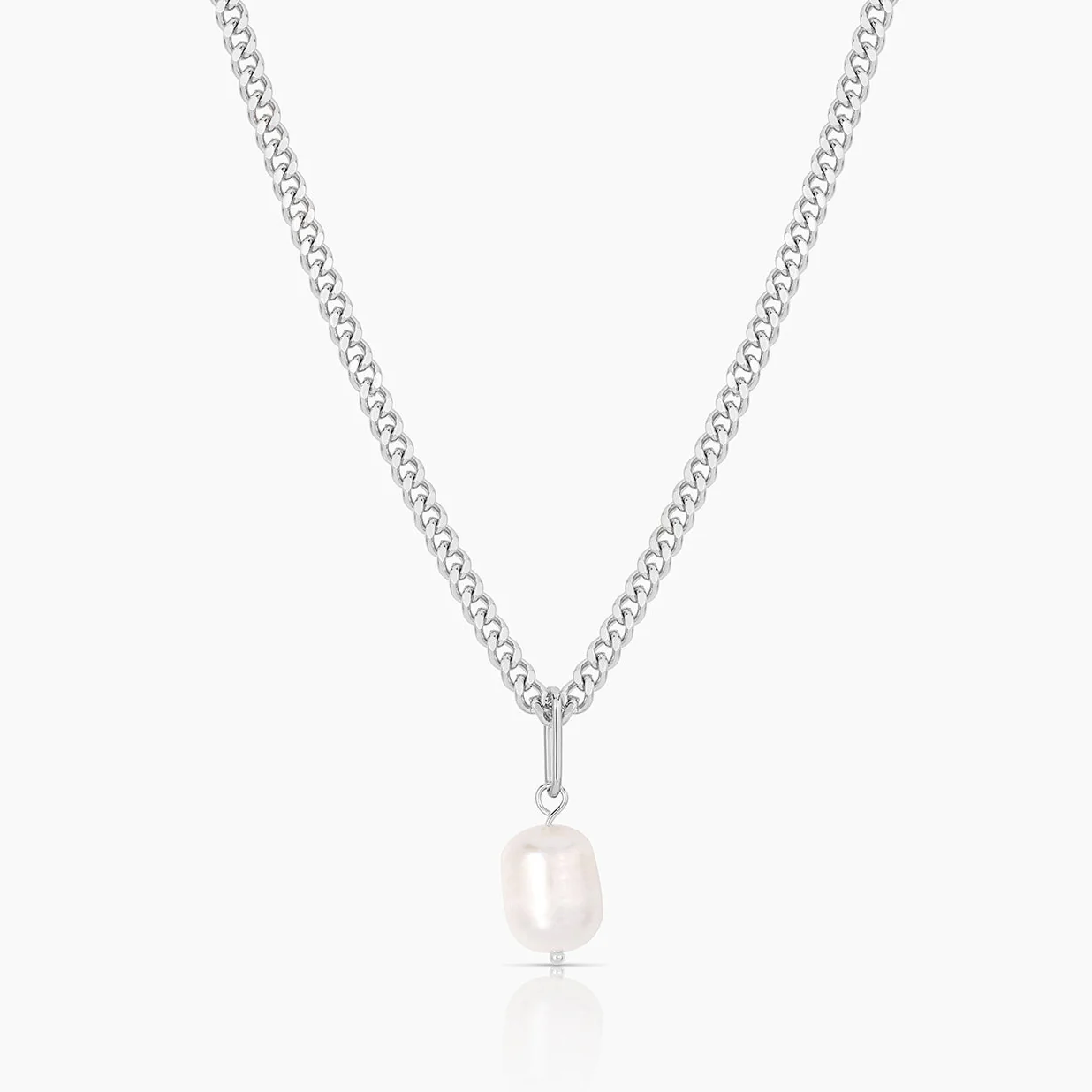 Colette Pearl Curb Necklace - Image 4