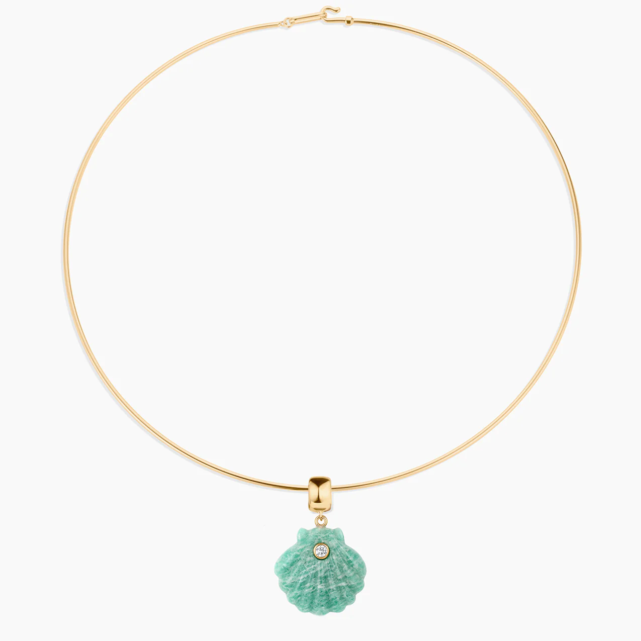 Coquille Amazonite Shell Bail - Image 11