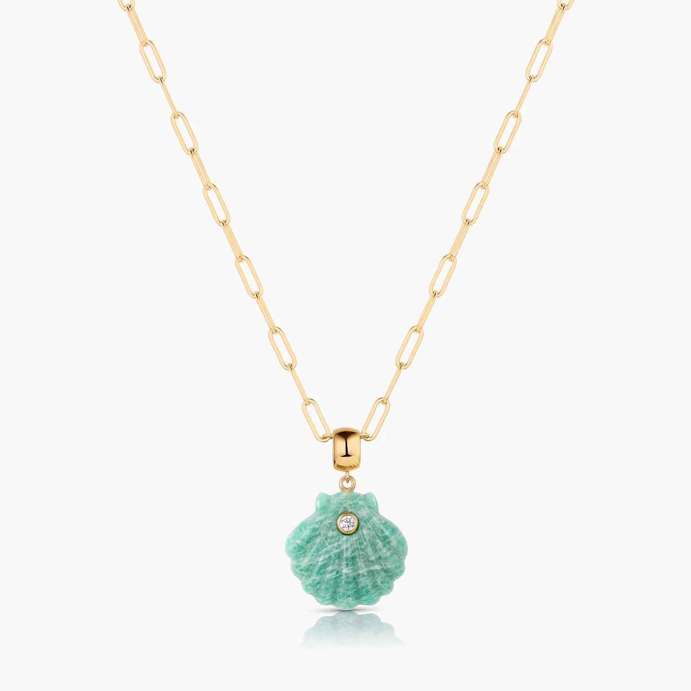Coquille Amazonite Shell Bail - Image 12