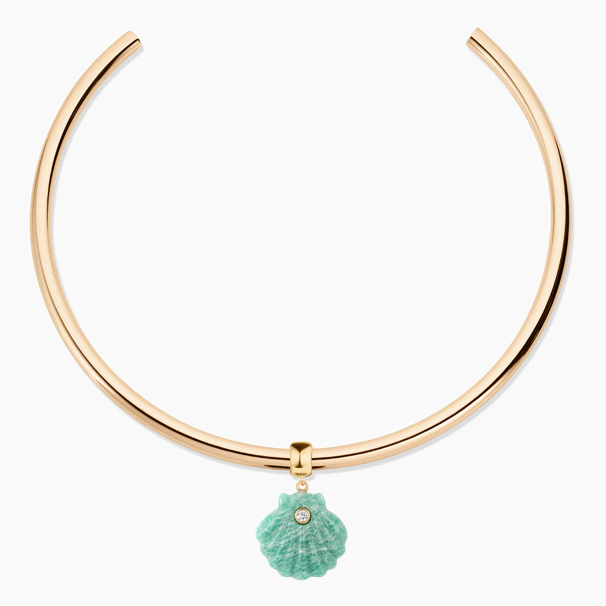 Coquille Amazonite Shell Bail - Image 13
