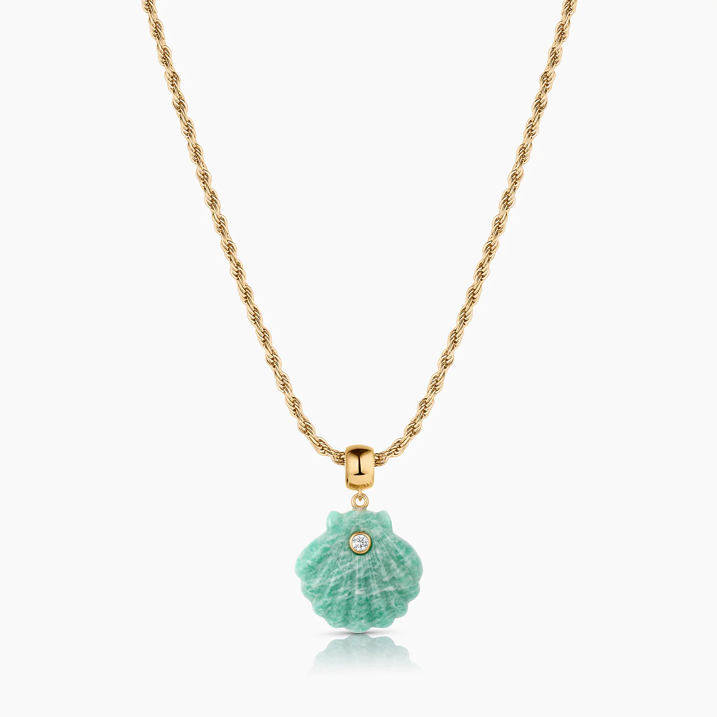 Coquille Amazonite Shell Bail - Image 14
