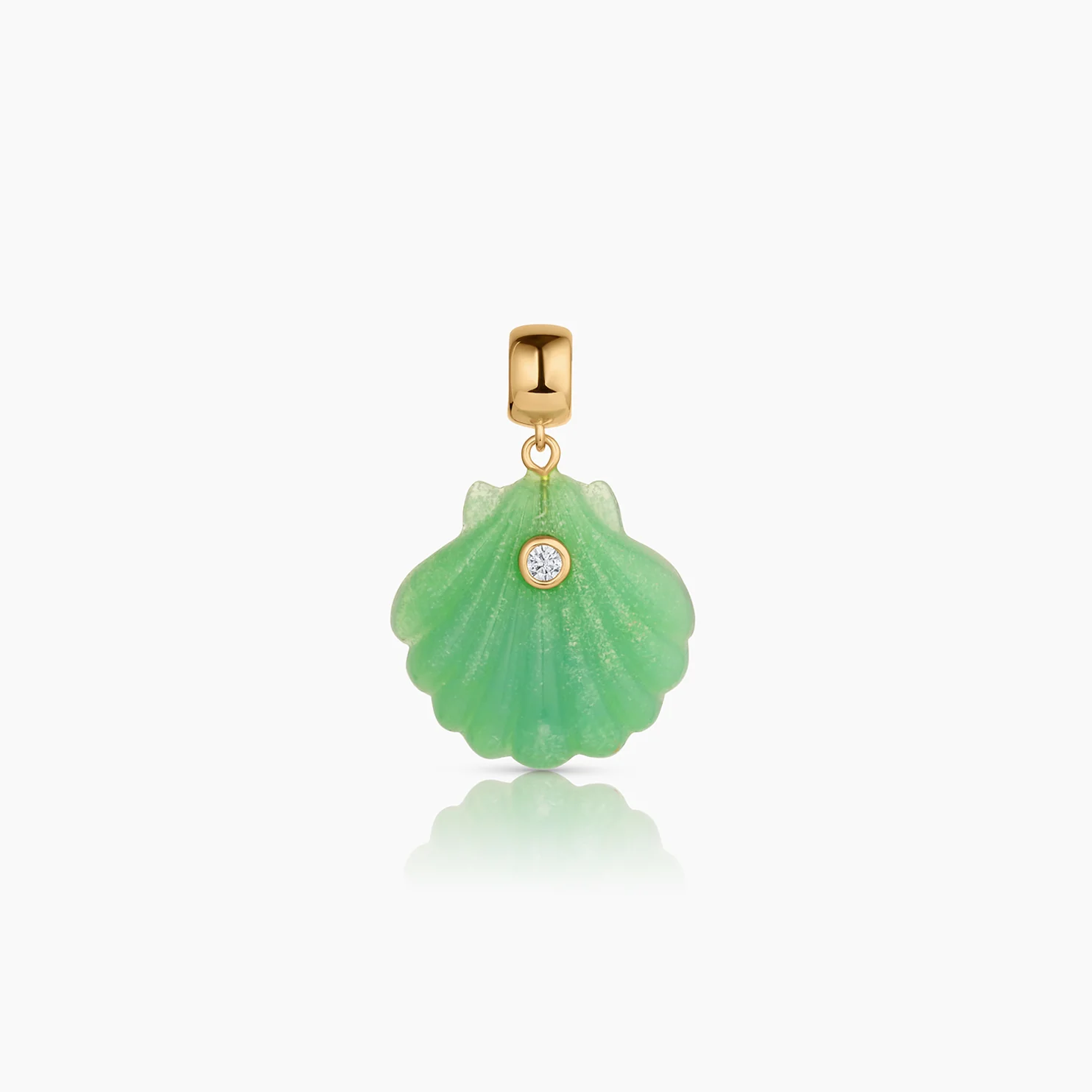 Coquille Chrysoprase Shell Bail