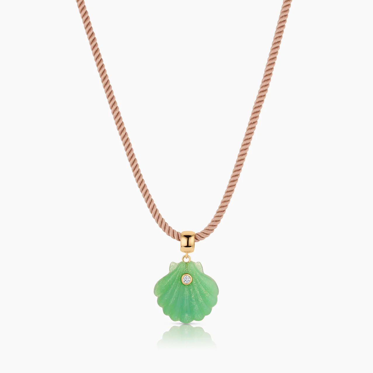 Coquille Chrysoprase Shell Bail - Image 4