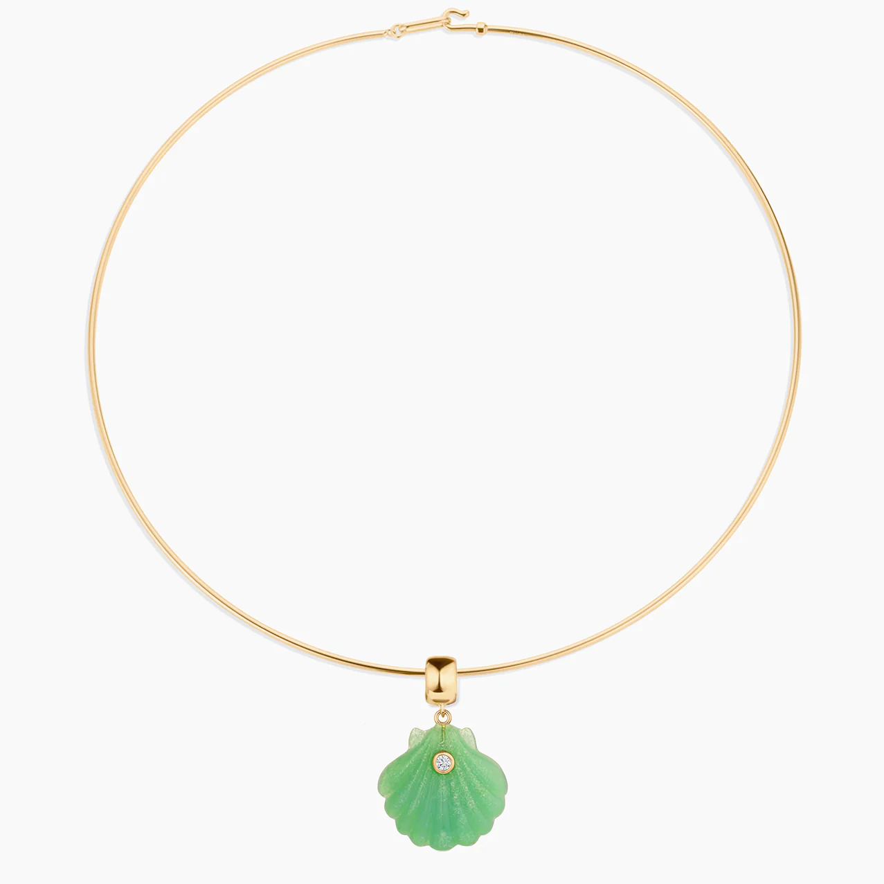 Coquille Chrysoprase Shell Bail - Image 8