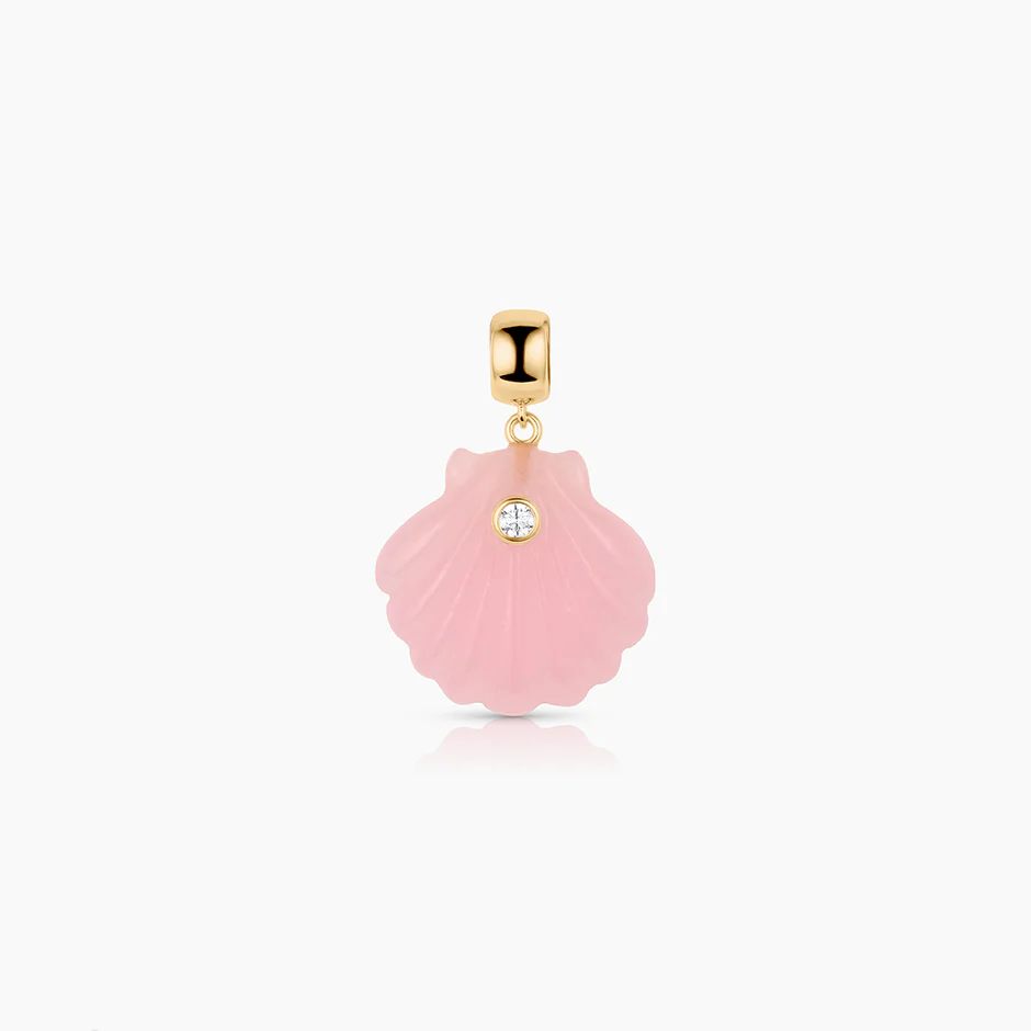 Coquille Pink Jade Shell Bail