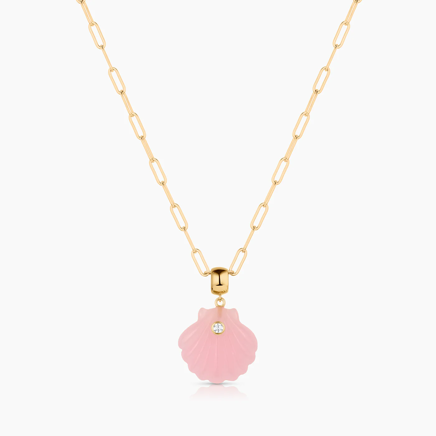 Coquille Pink Jade Shell Bail - Image 4