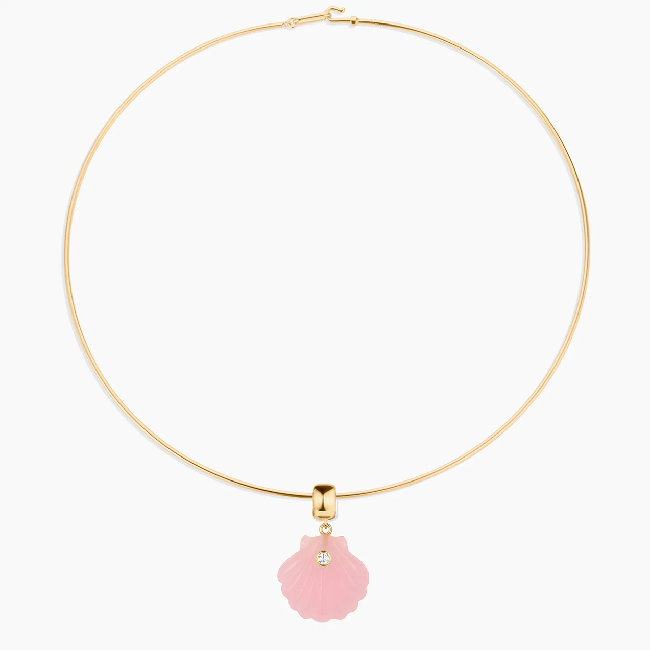 Coquille Pink Jade Shell Bail - Image 5