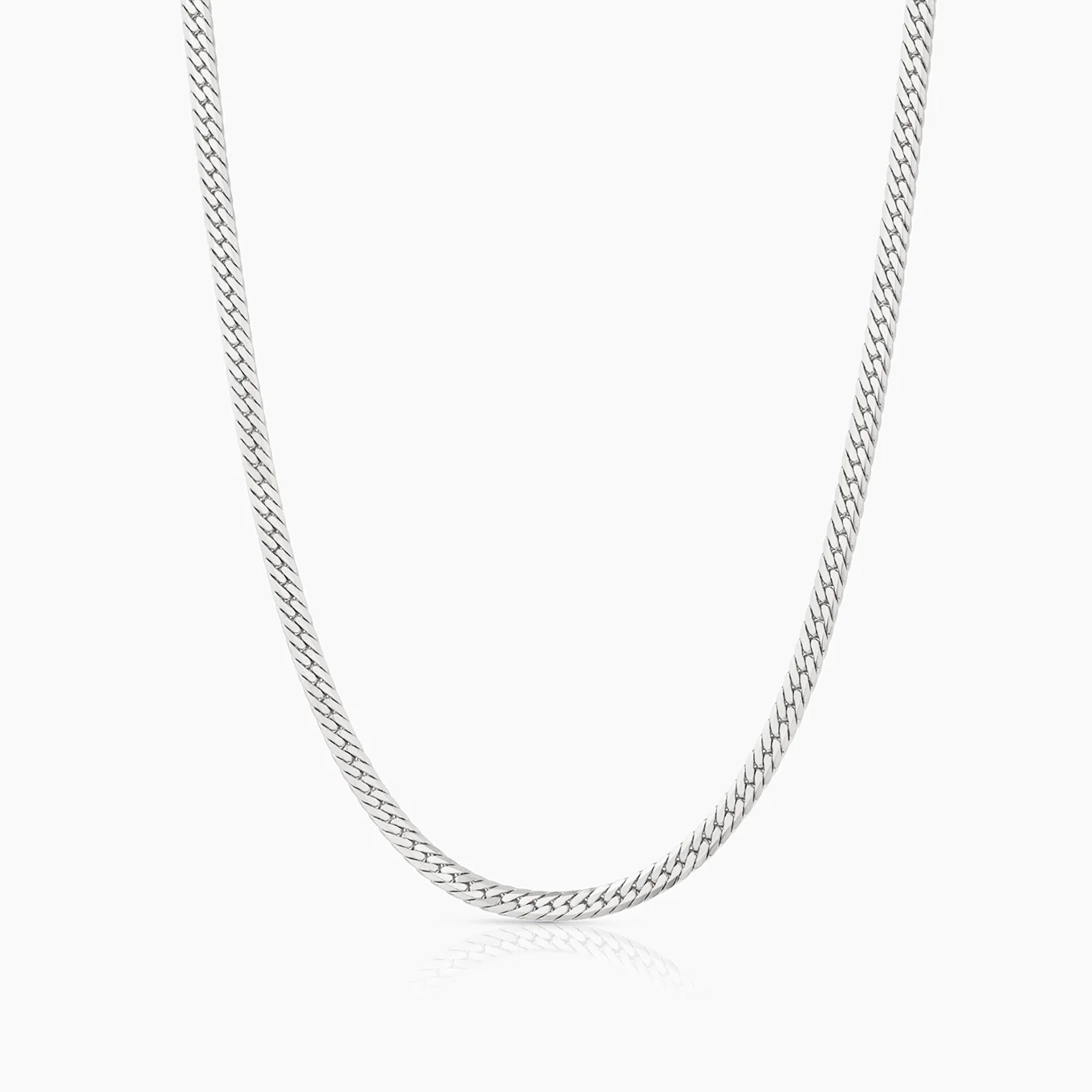 Dani Silver Herringbone Necklace