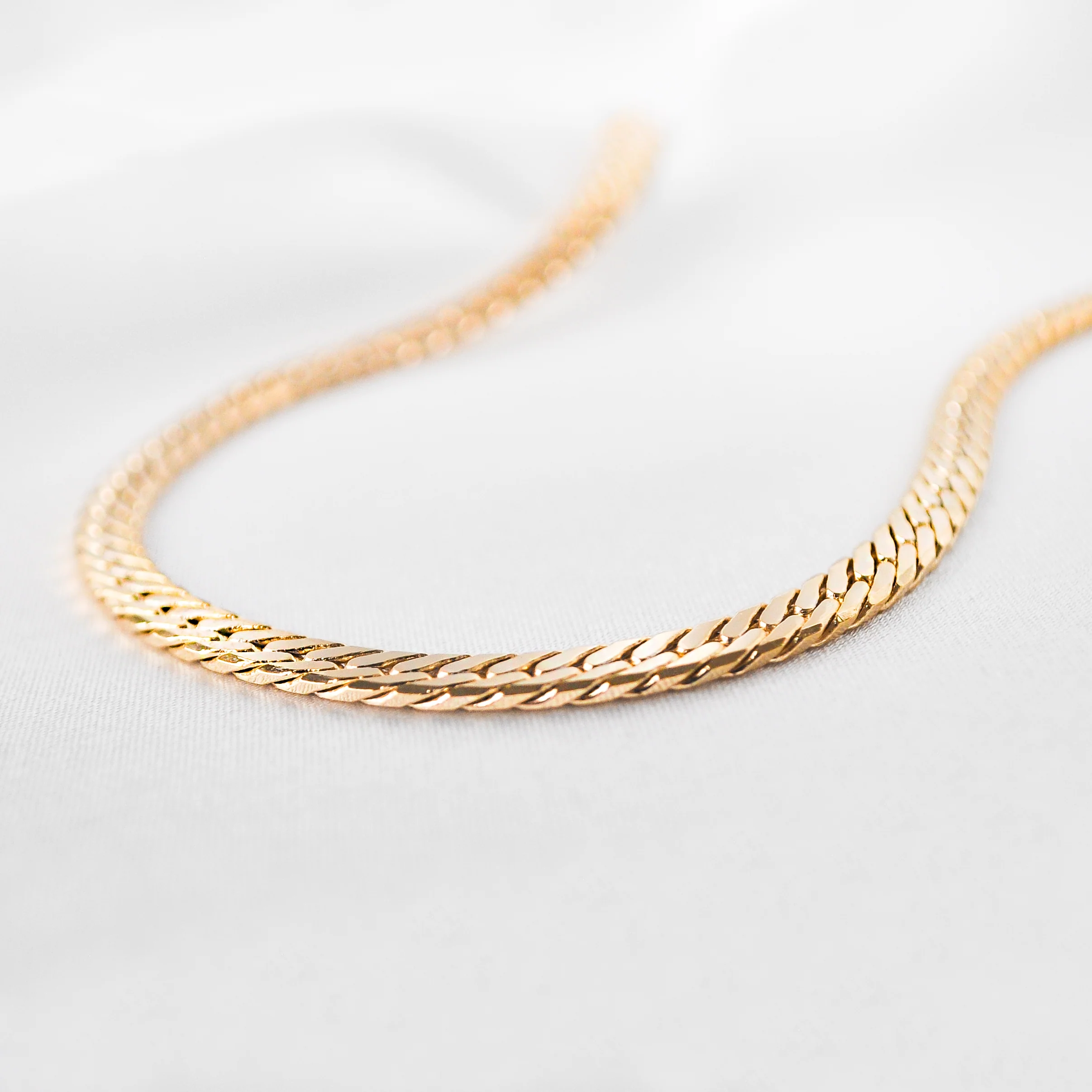 Dani Silver Herringbone Necklace - Image 4