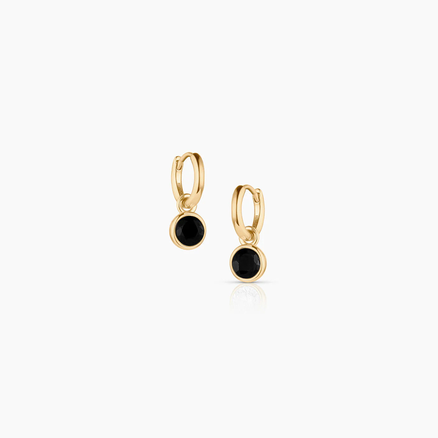 Dottie Black Hoop Earrings - Image 4