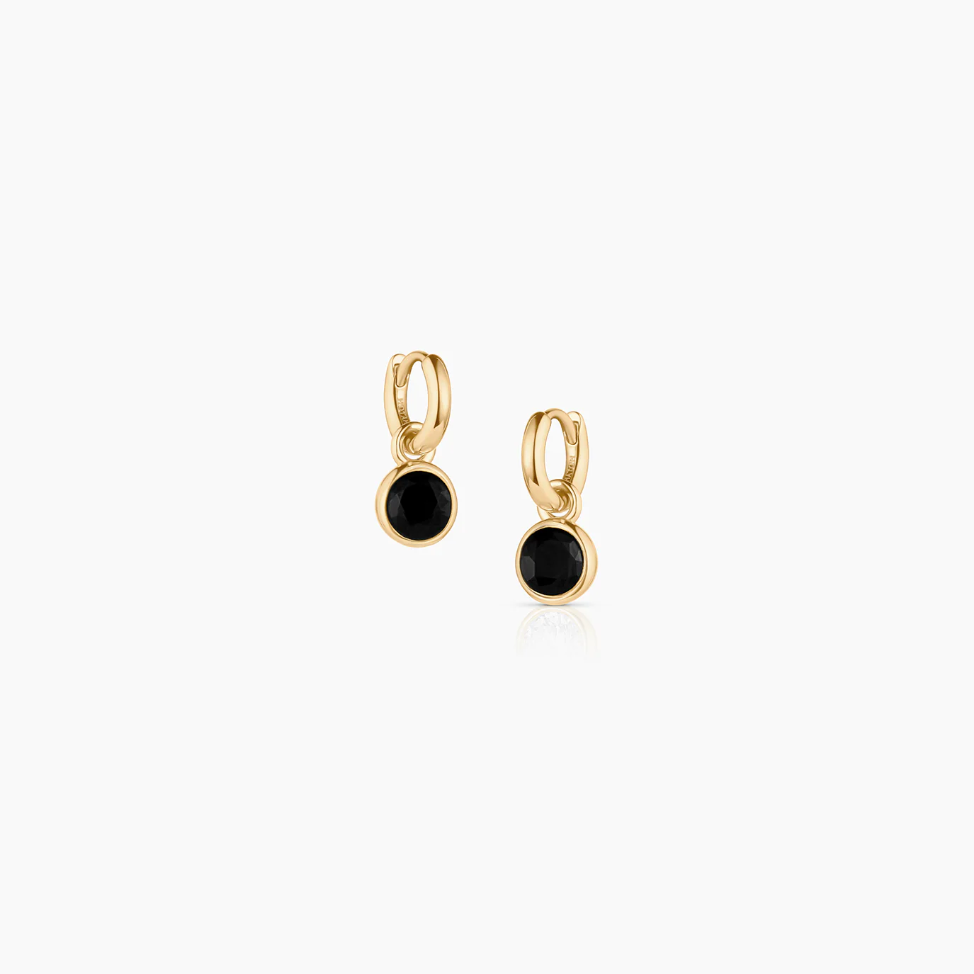 Dottie Black Hoop Earrings - Image 5
