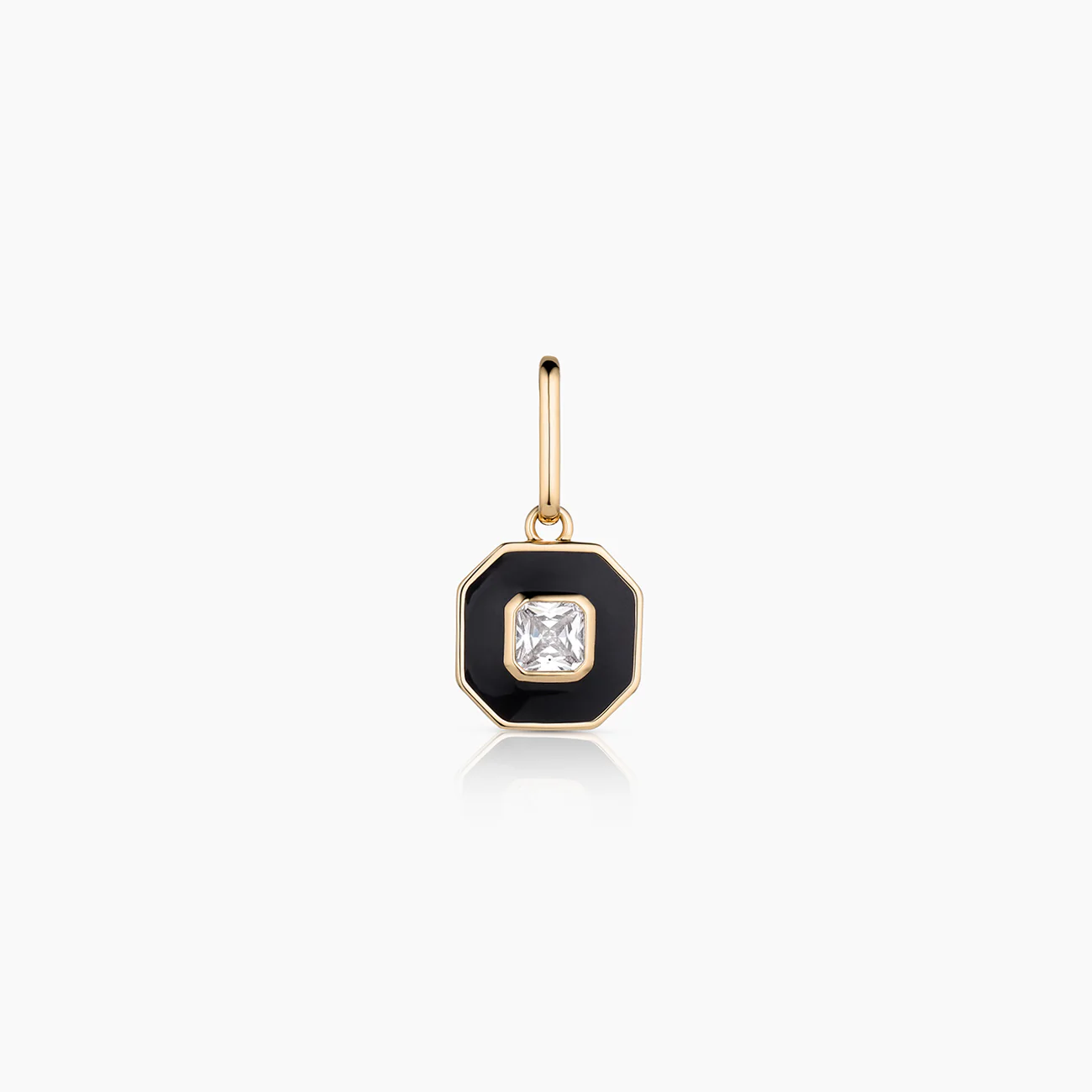 Florence Black Enamel Necklace - Image 4