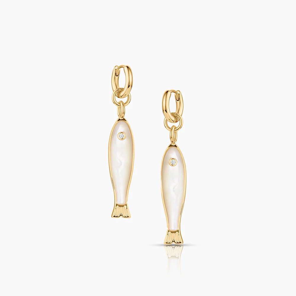 Fortuna Mother Of Pearl Fish Earring Charms - Image 4
