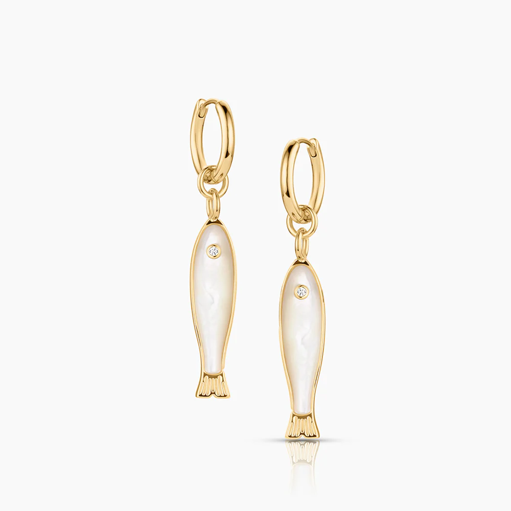 Fortuna Mother Of Pearl Fish Earring Charms - Image 5