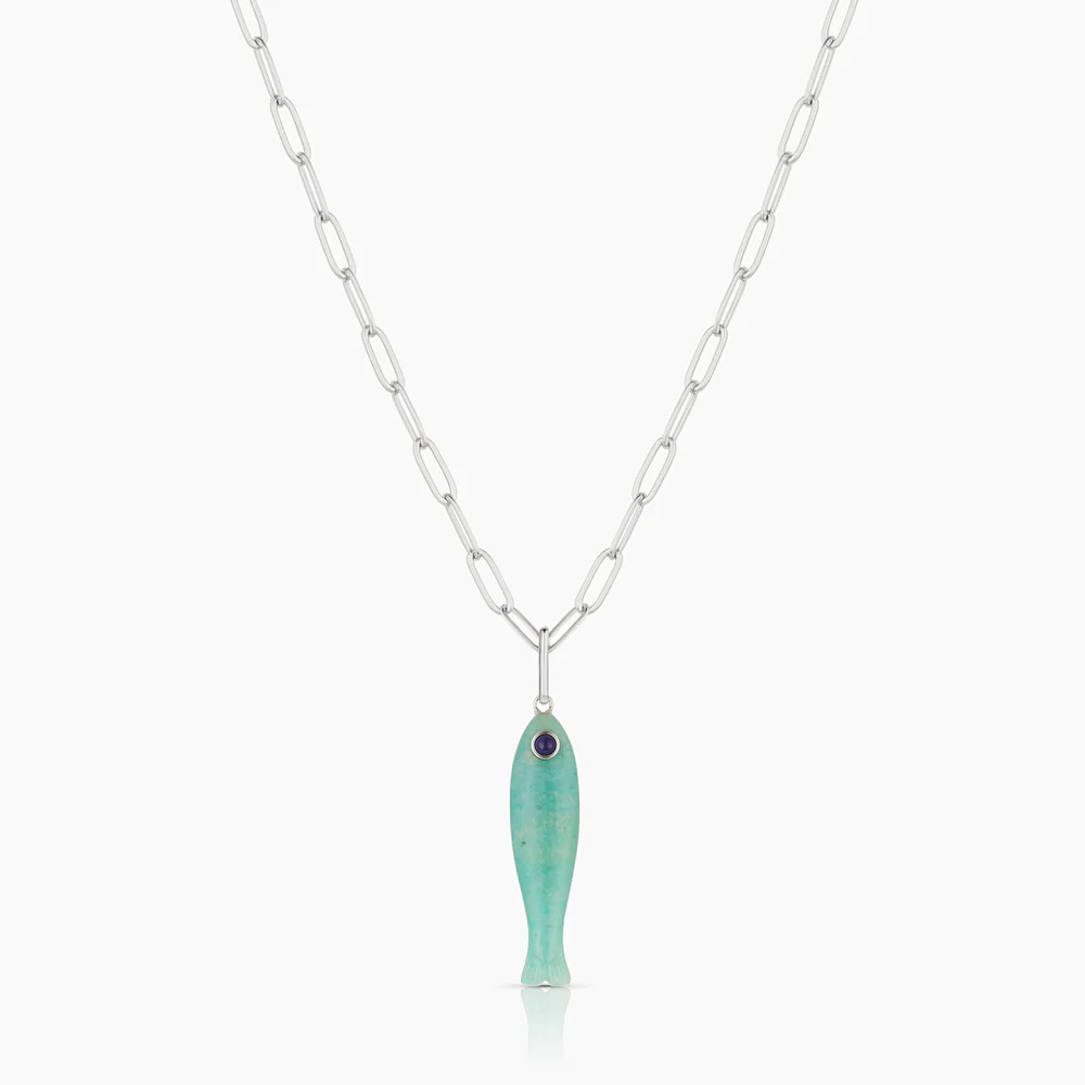Fortuna Silver Amazonite Fish - Image 3