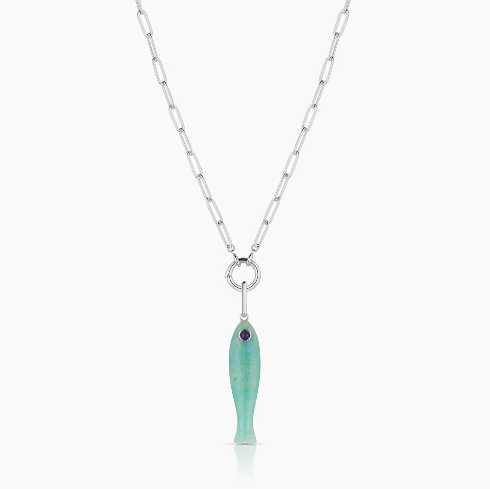 Fortuna Silver Amazonite Fish - Image 4