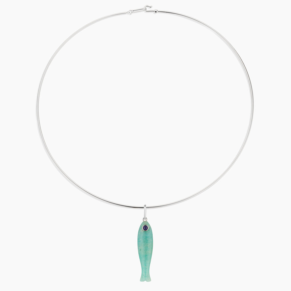 Fortuna Silver Amazonite Fish - Image 5