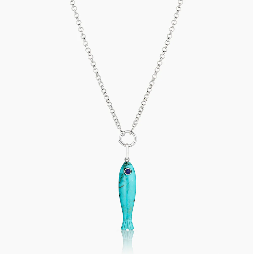 Fortuna Silver Howlite Fish - Image 5