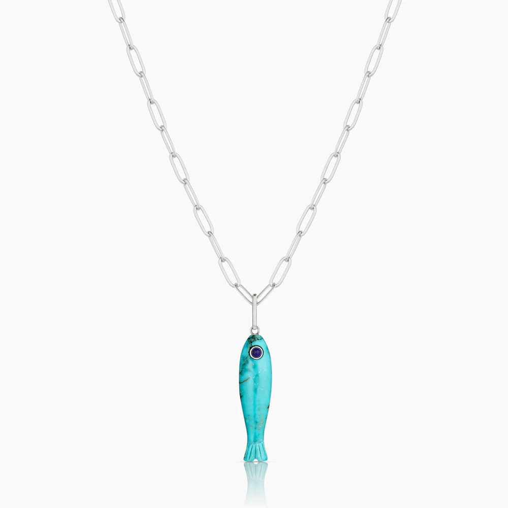 Fortuna Silver Howlite Fish - Image 6