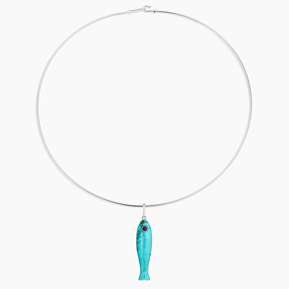 Fortuna Silver Howlite Fish - Image 7