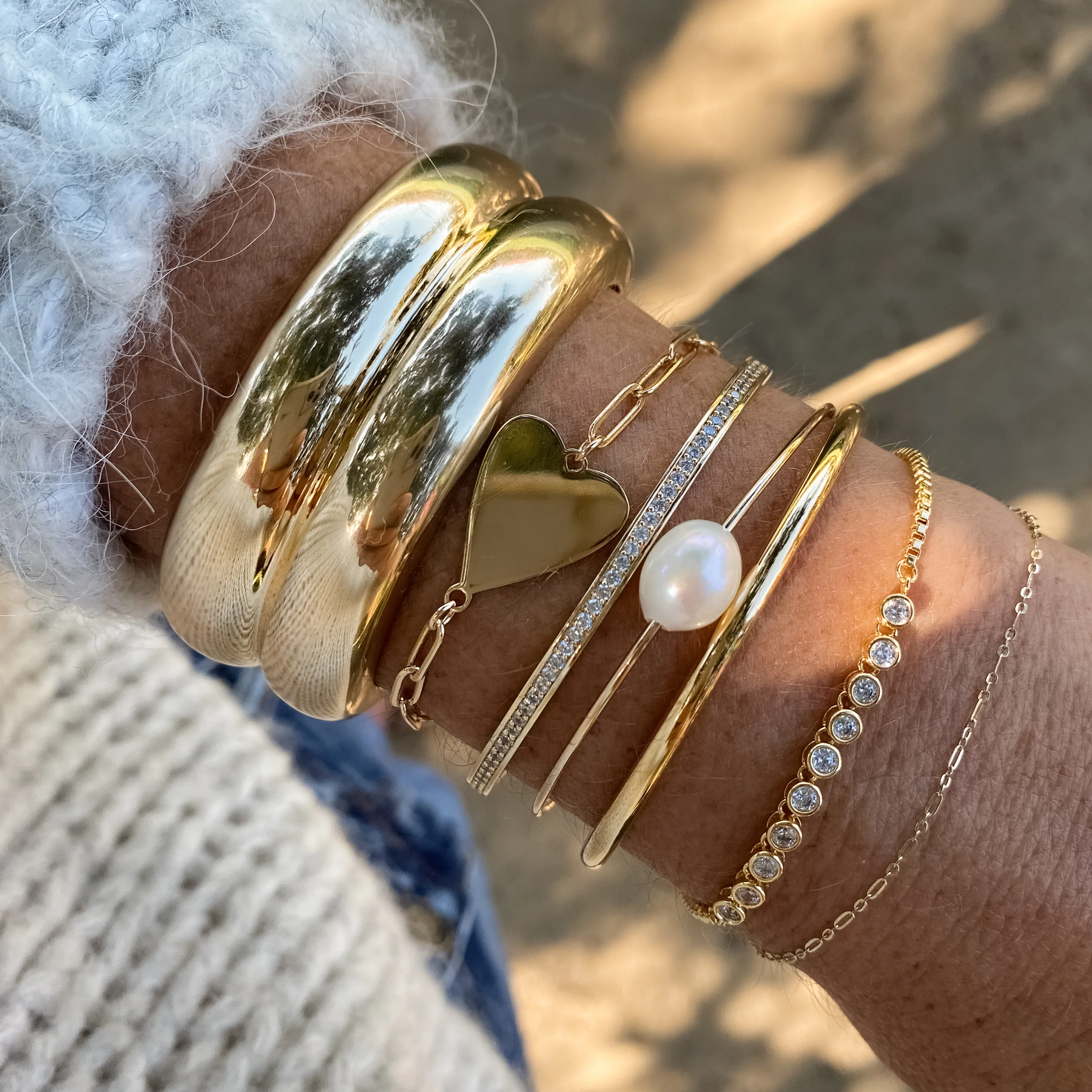 Frankie Double Cuff Bracelet - Image 7