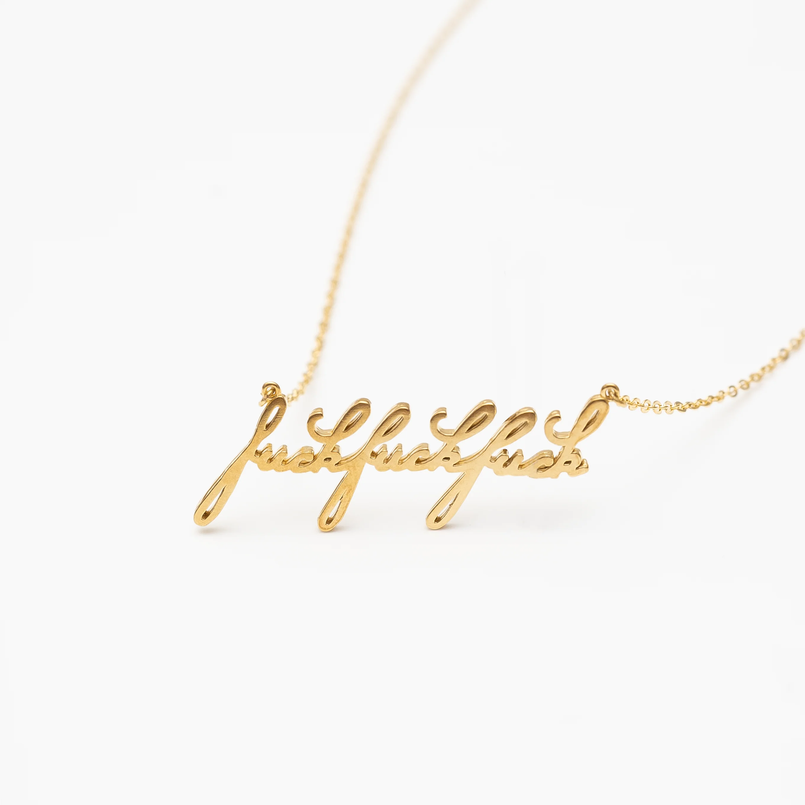 Fuck Script Necklace - Image 4