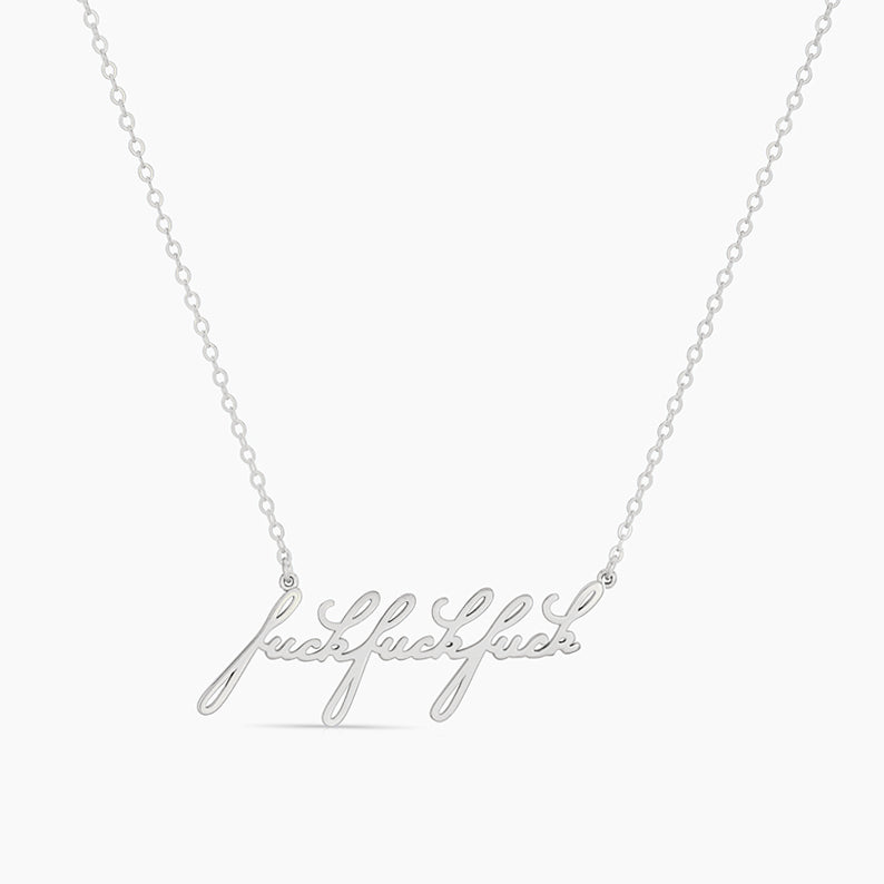 Fuck Script Necklace - Image 5
