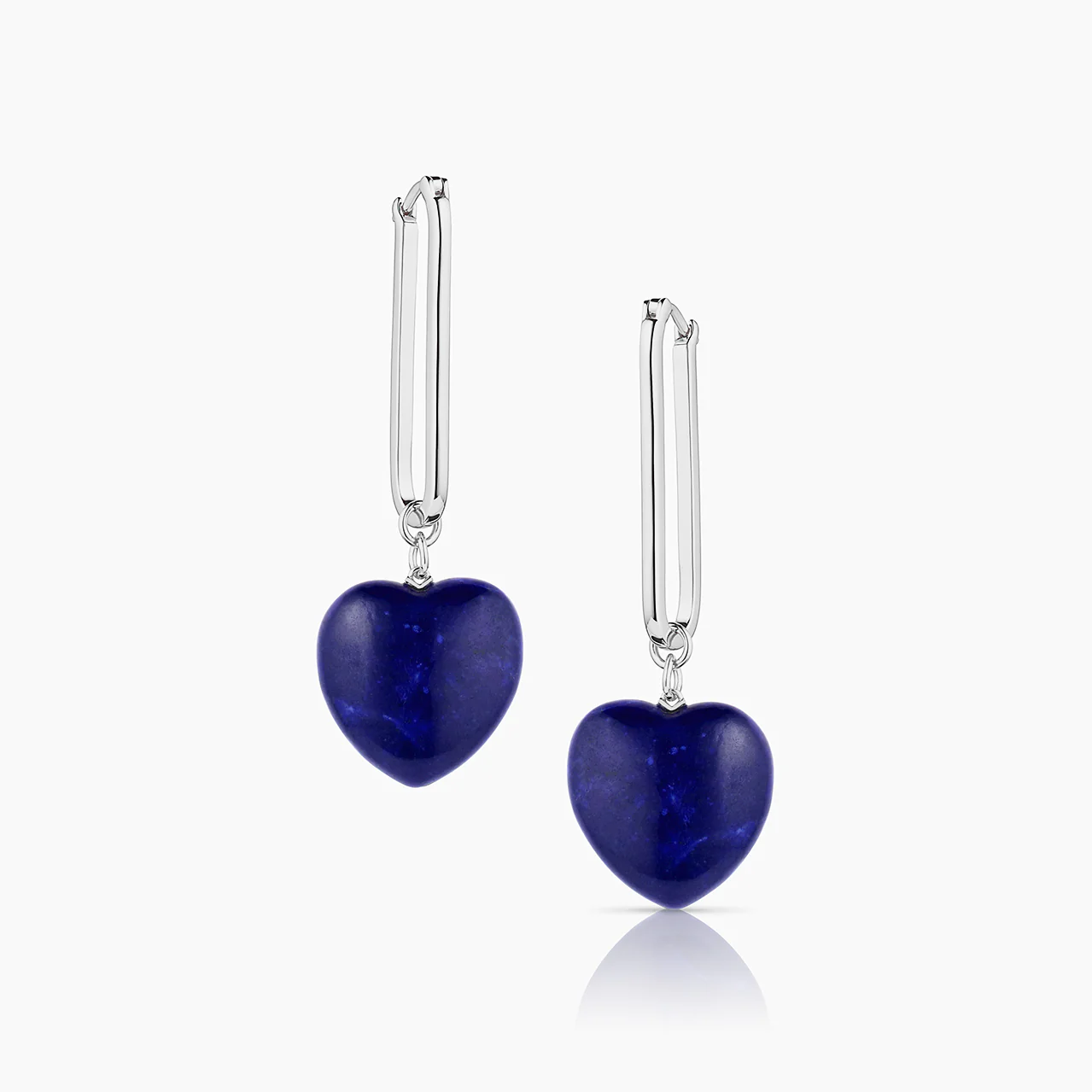 Gemma Lapis Heart Earrings - Image 4