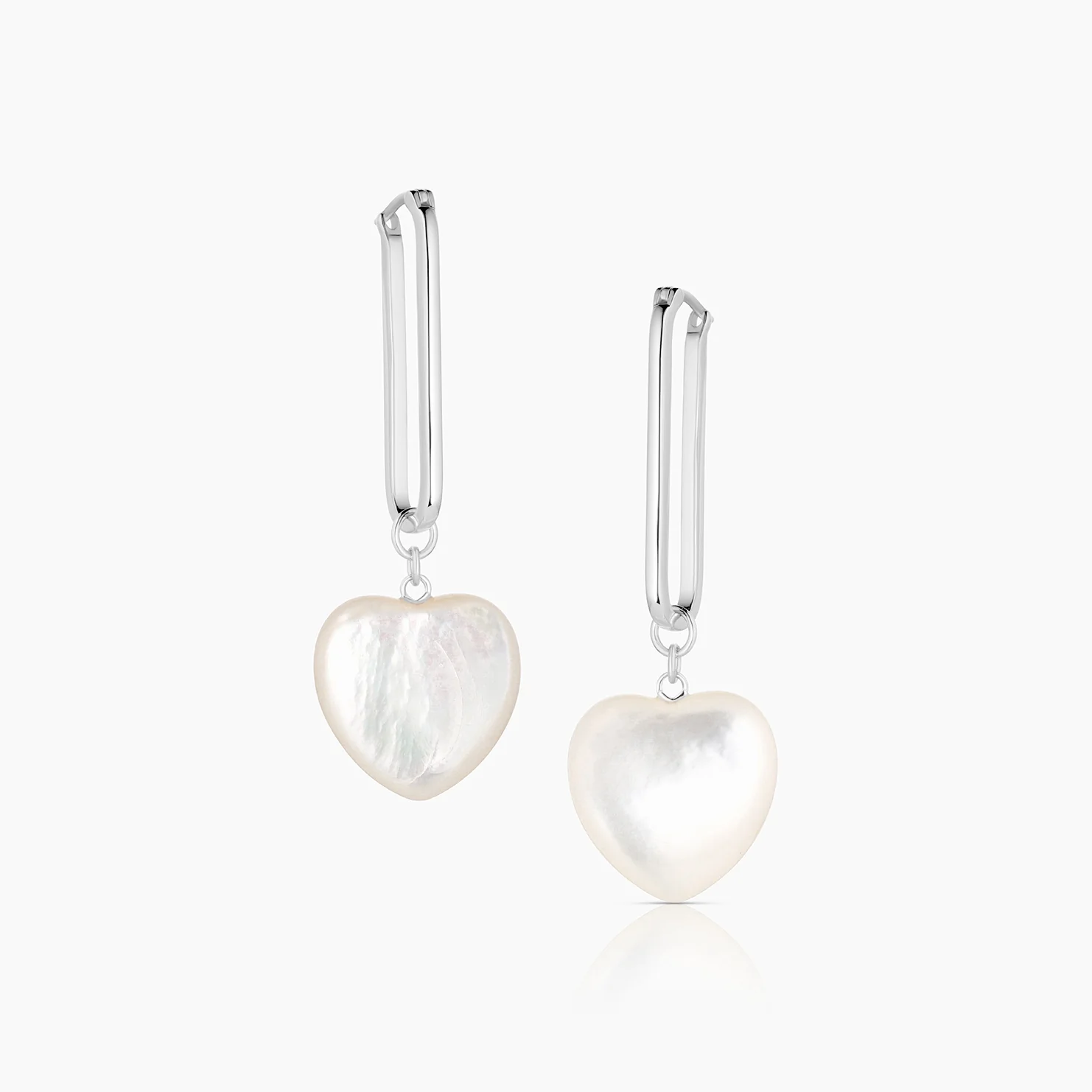 Gemma Mother Of Pearl Heart Earrings - Image 4
