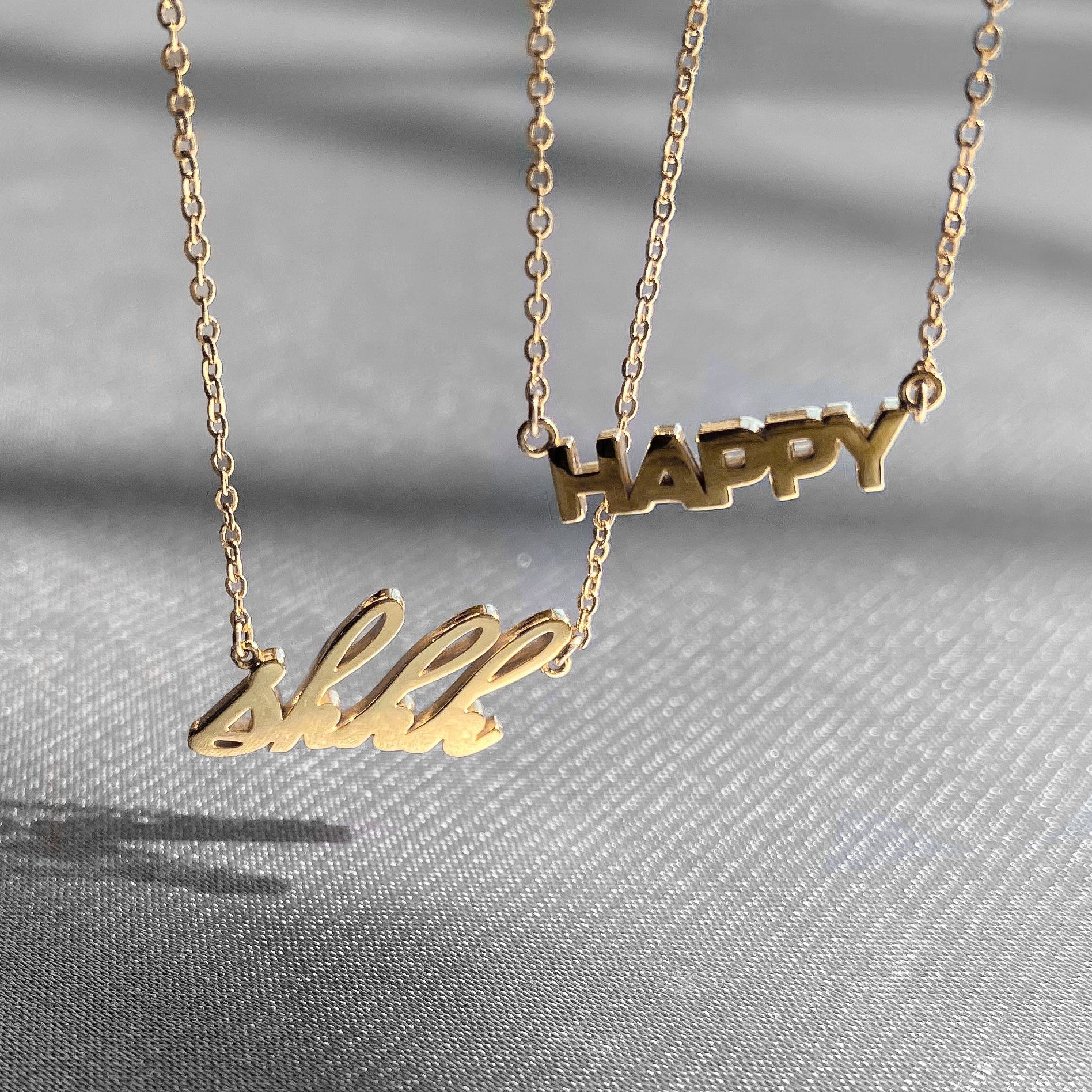 Happy Script Necklace - Image 4