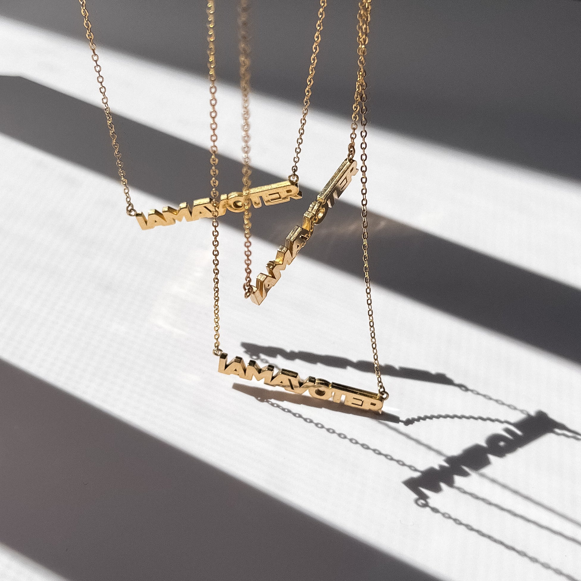 IAMAVOTER Script Necklace - Image 4