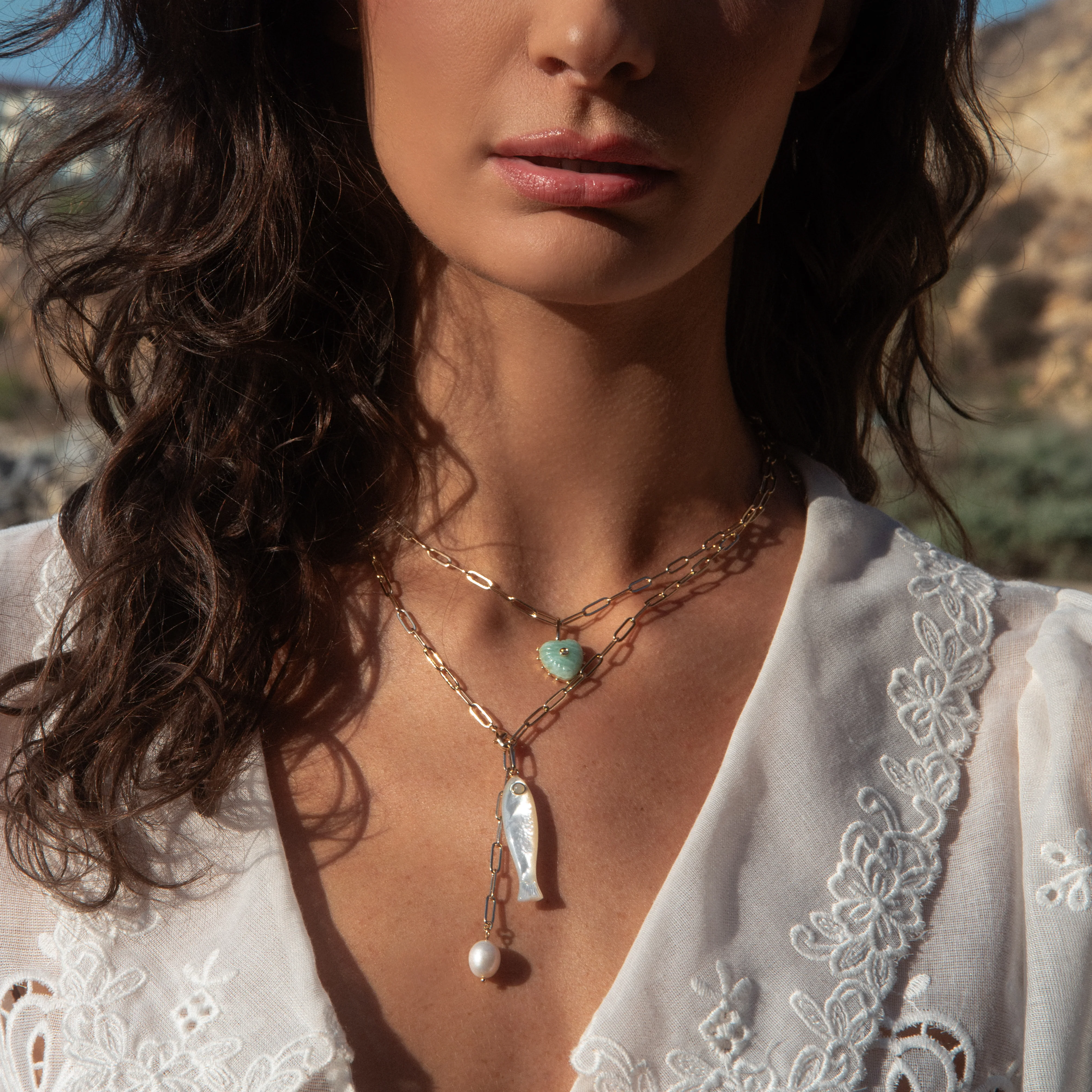 Isabel Amazonite Heart - Image 5
