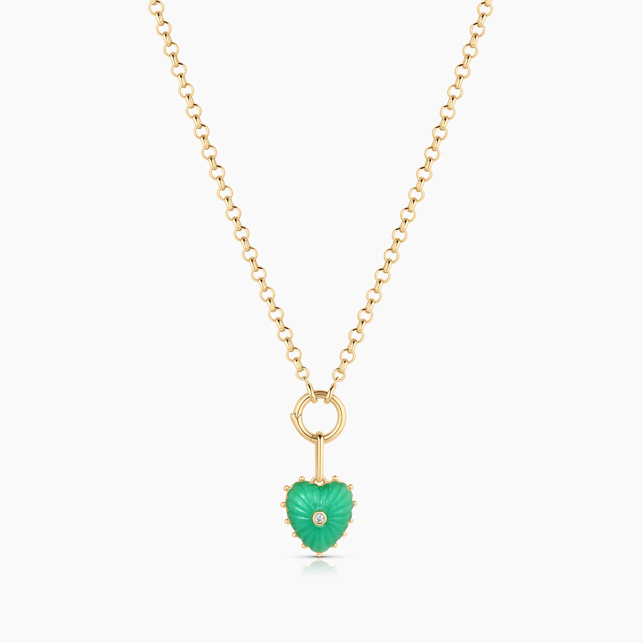 Isabel Chrysoprase Heart - Image 4
