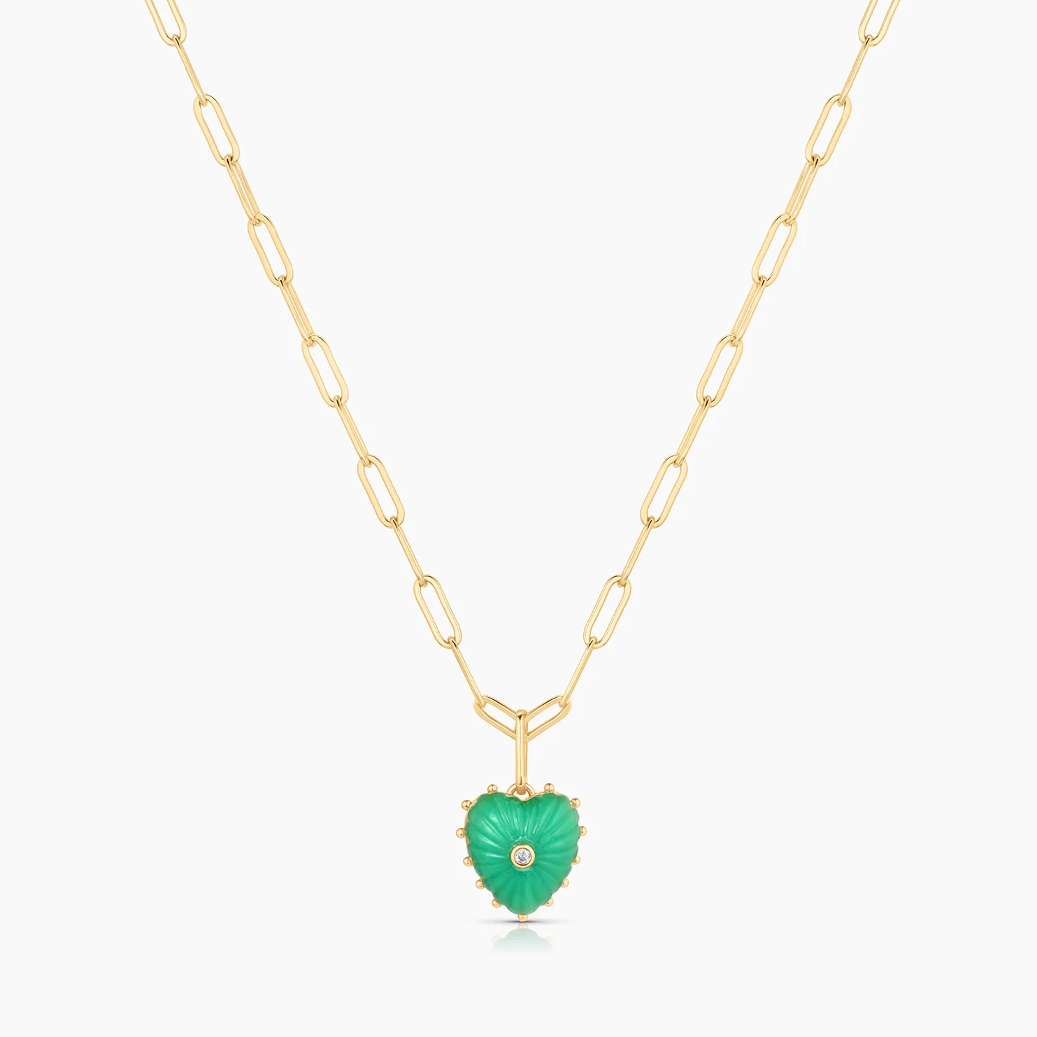 Isabel Chrysoprase Heart - Image 5
