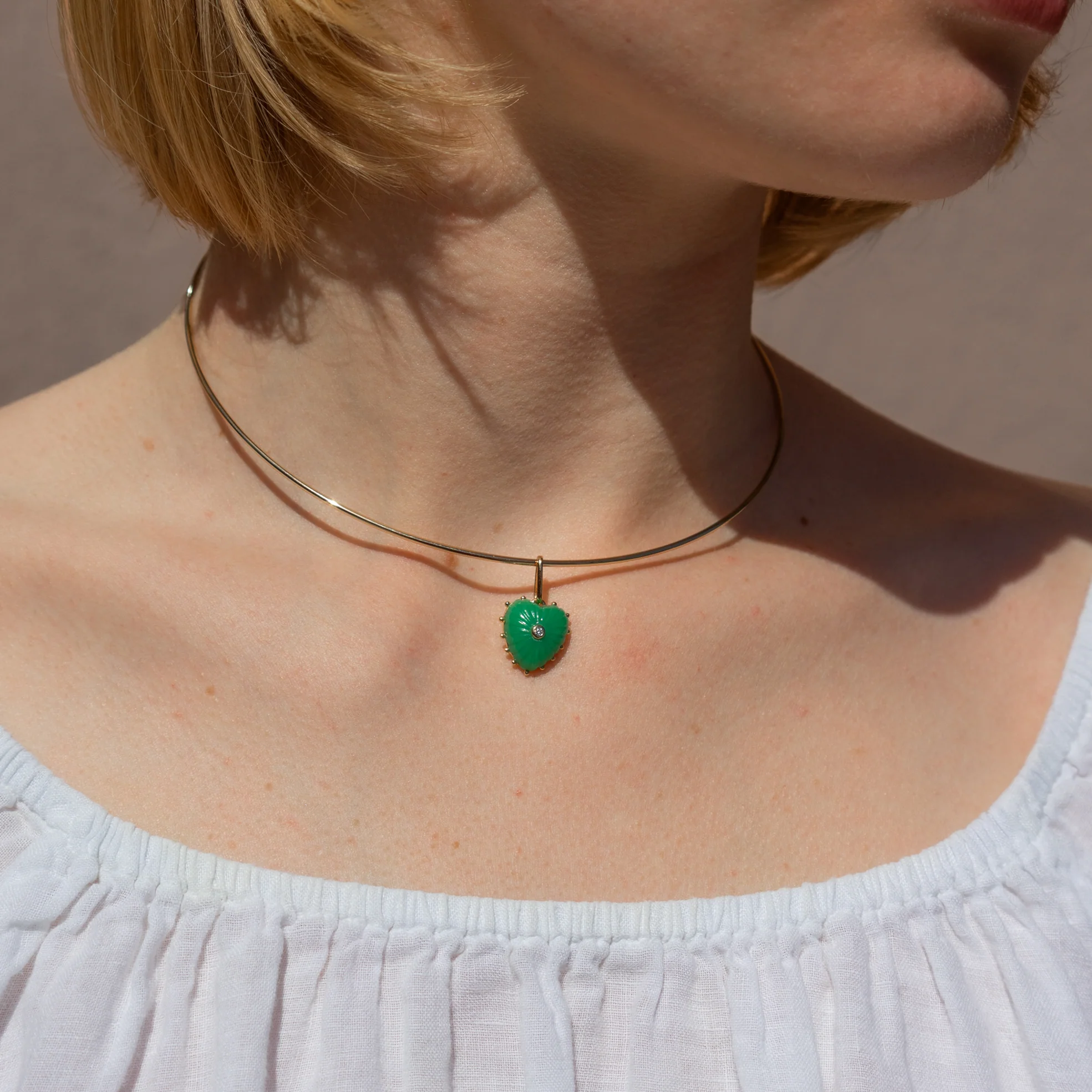 Isabel Chrysoprase Heart - Image 7