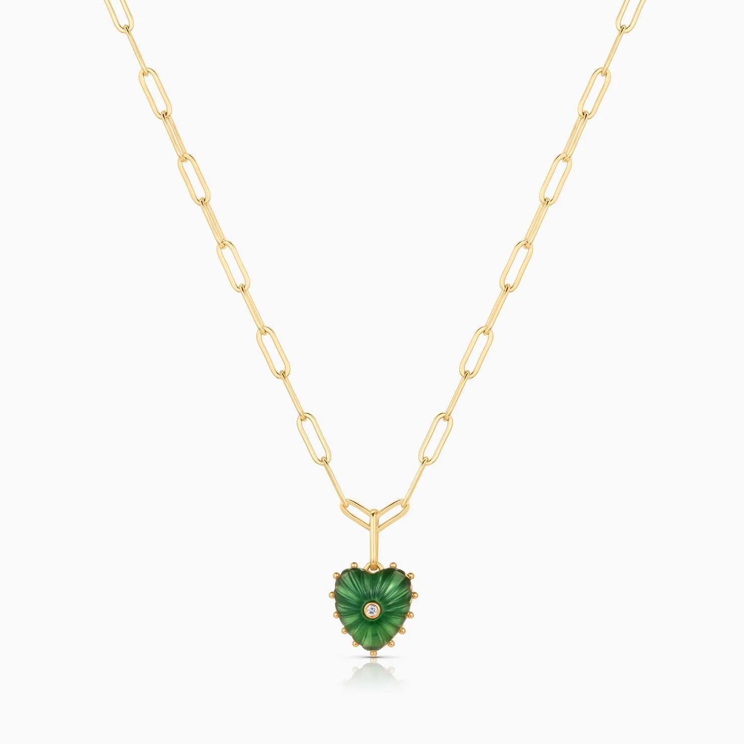 Isabel Green Jade Heart - Image 4