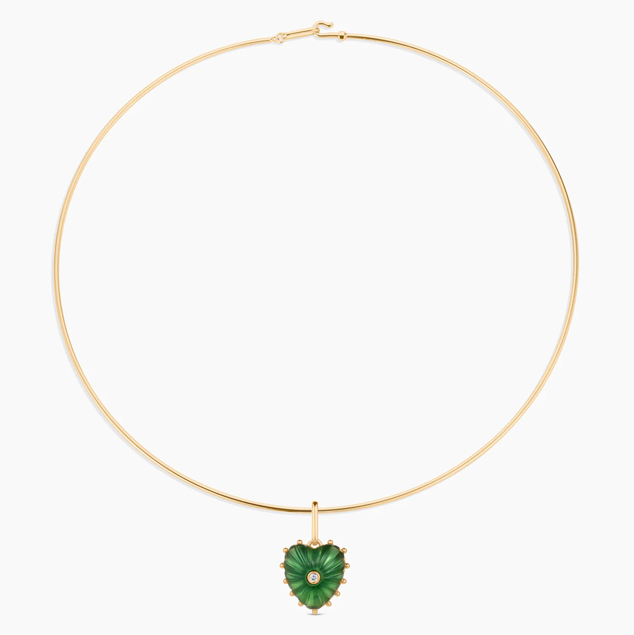 Isabel Green Jade Heart - Image 5